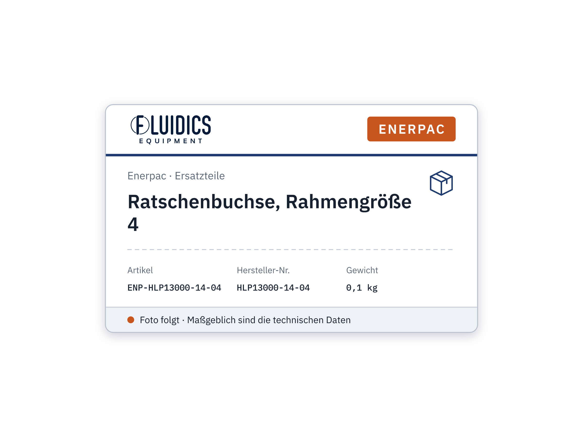 Ratschenbuchse, Rahmengröße 4 - Enerpac HLP13000-14-04