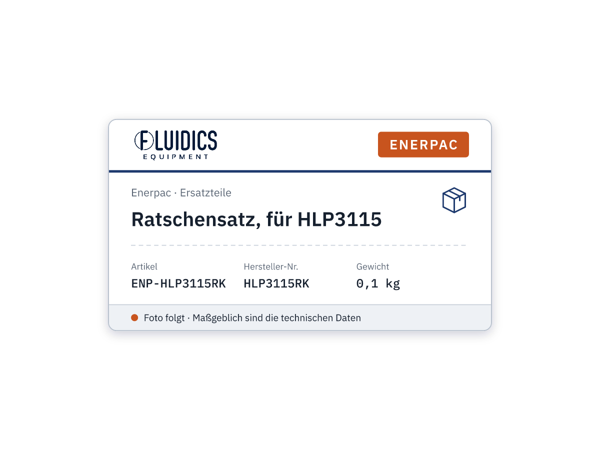 Ratschensatz, für HLP3115 - Enerpac HLP3115RK