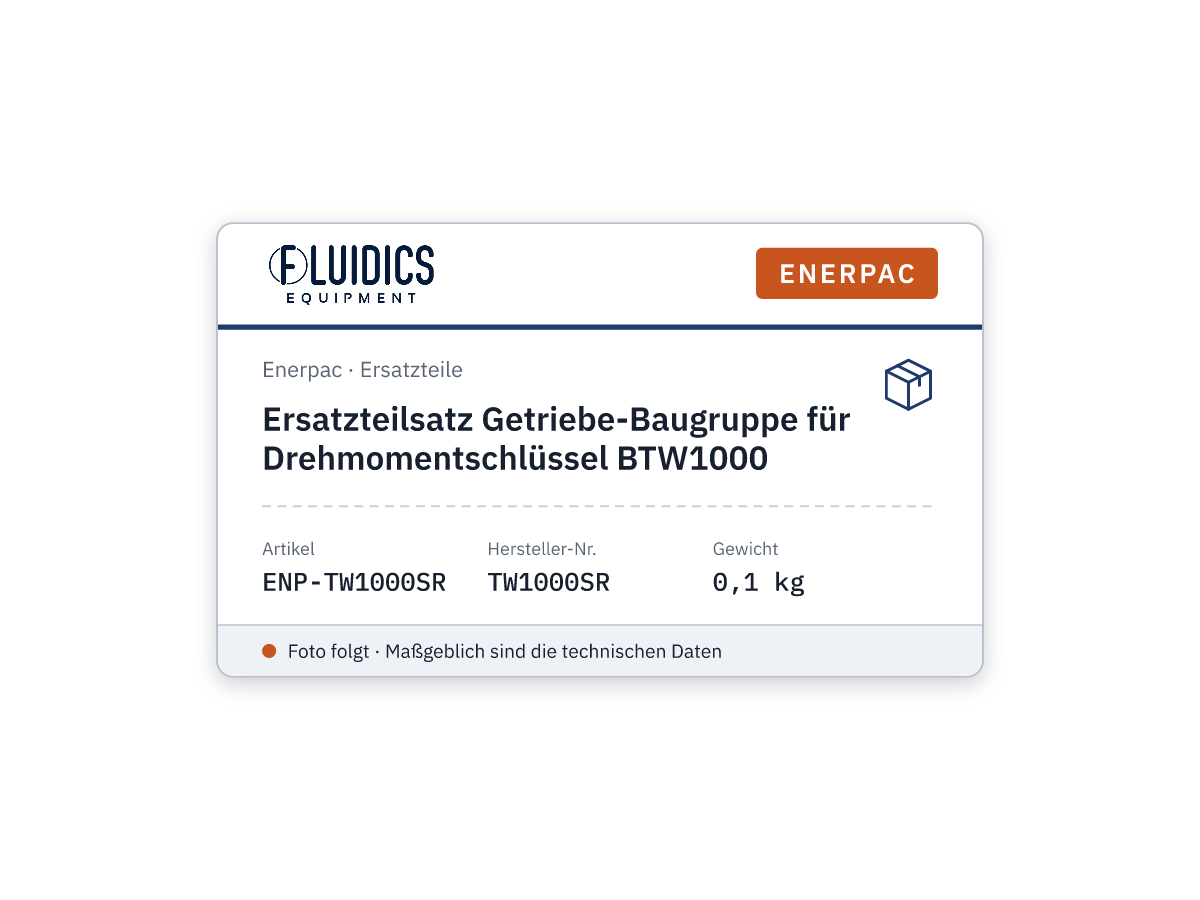 Ersatzteilsatz Getriebe-Baugruppe für Drehmomentschlüssel BTW1000 - Enerpac TW1000SR