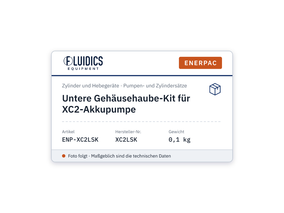 Untere Gehäusehaube-Kit für XC2-Akkupumpe - Enerpac XC2LSK