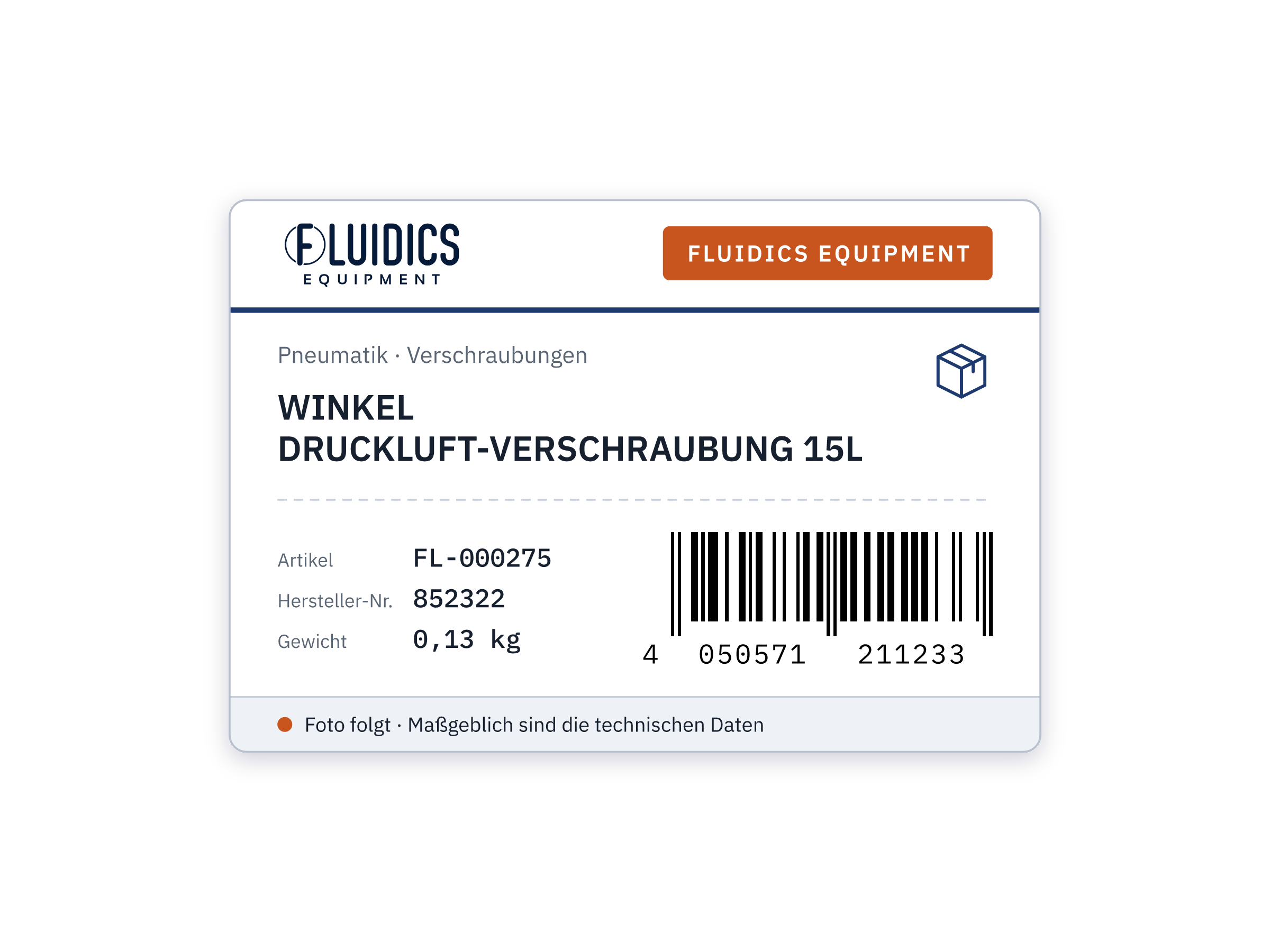 WINKEL DRUCKLUFT-VERSCHRAUBUNG 15L