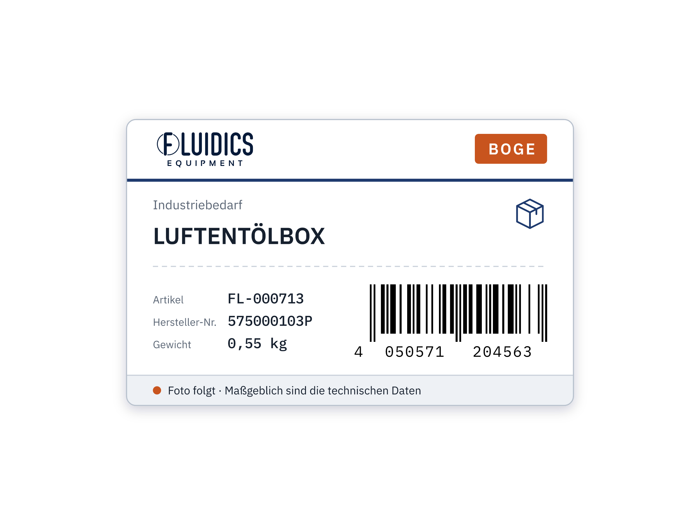 BOGE LUFTENTÖLBOX von Boge