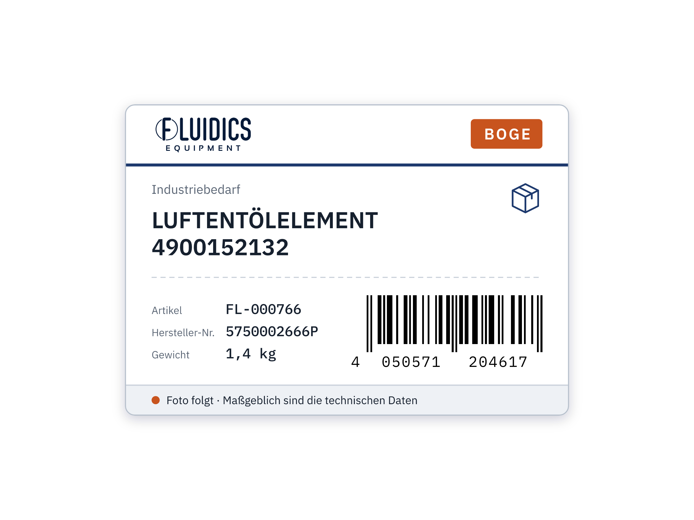 BOGE LUFTENTÖLELEMENT 4900152132 von Boge