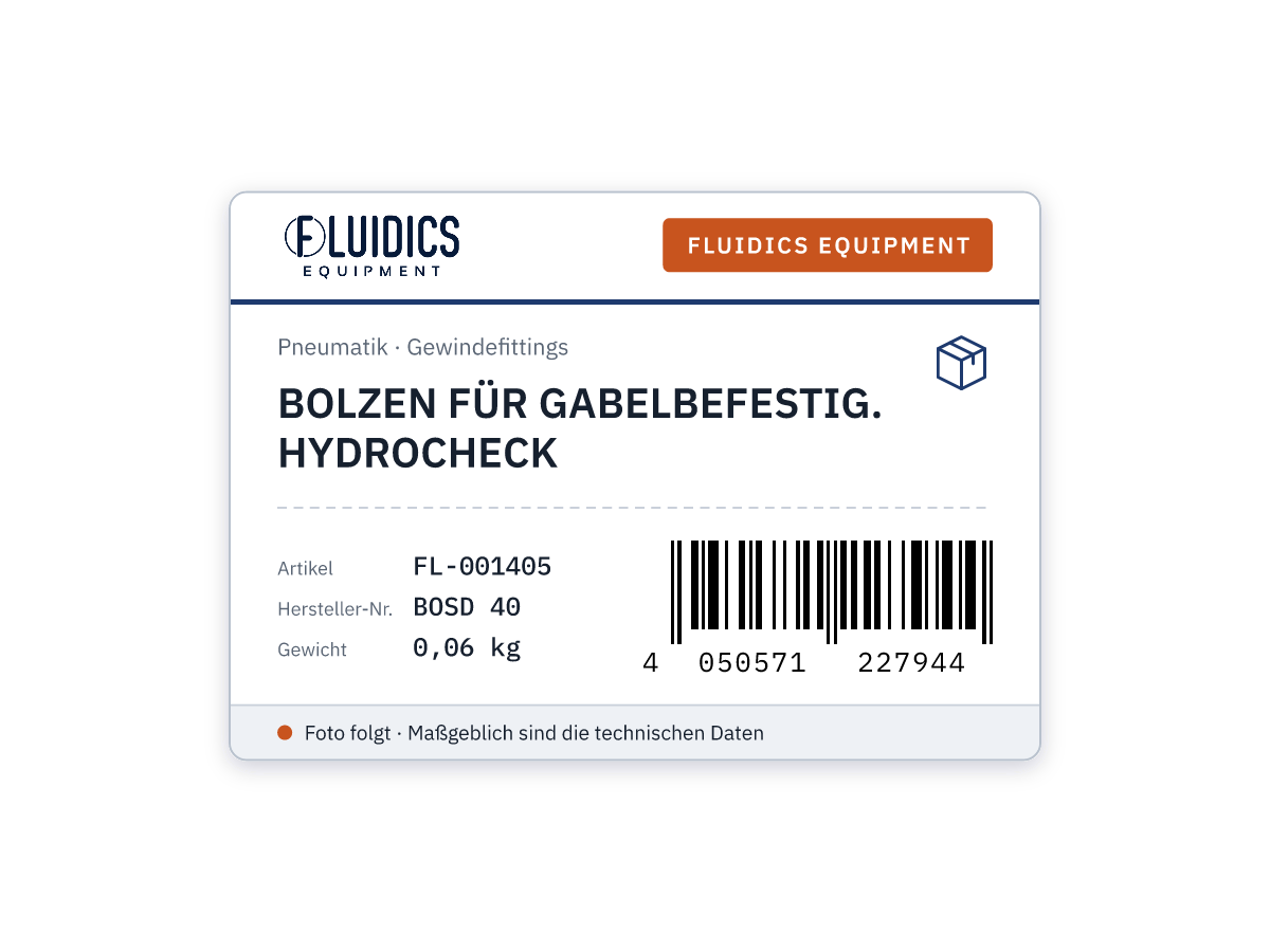 BOLZEN FÜR GABELBEFESTIG. HYDROCHECK