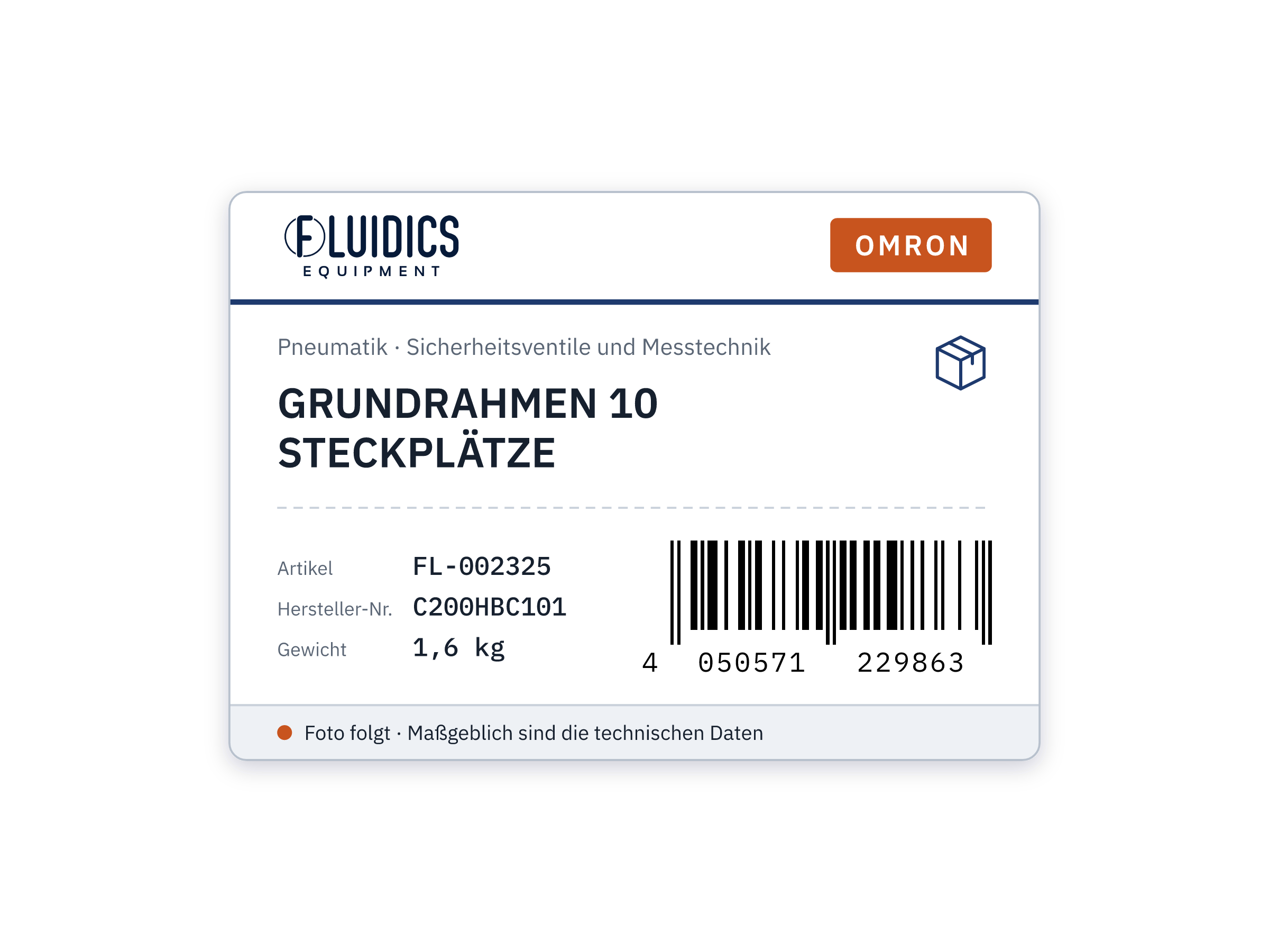 OMRON GRUNDRAHMEN 10 STECKPLÄTZE von Omron