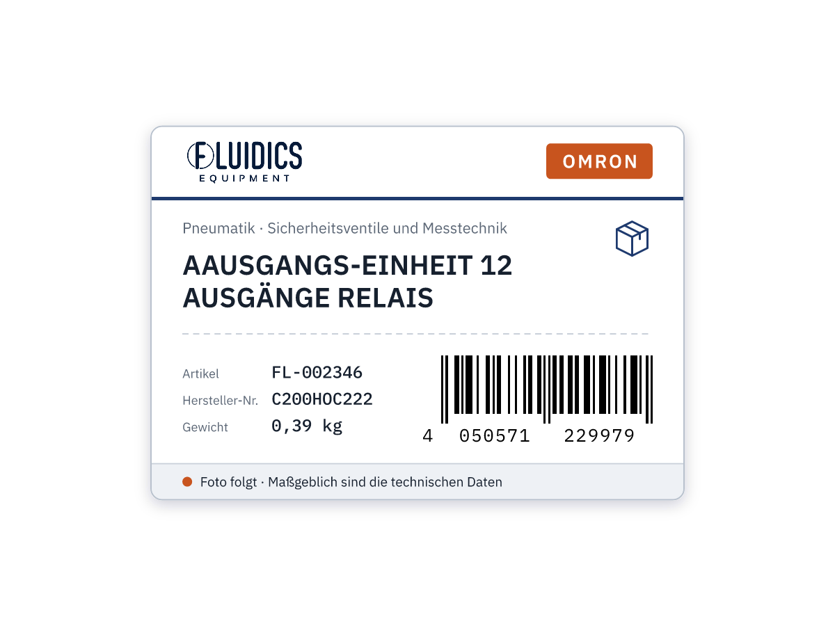 OMRON AAUSGANGS-EINHEIT 12 AUSGÄNGE RELAIS von Omron