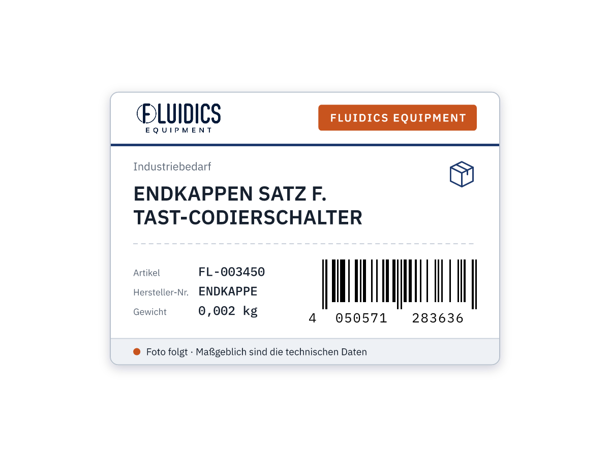 ENDKAPPEN SATZ F. TAST-CODIERSCHALTER
