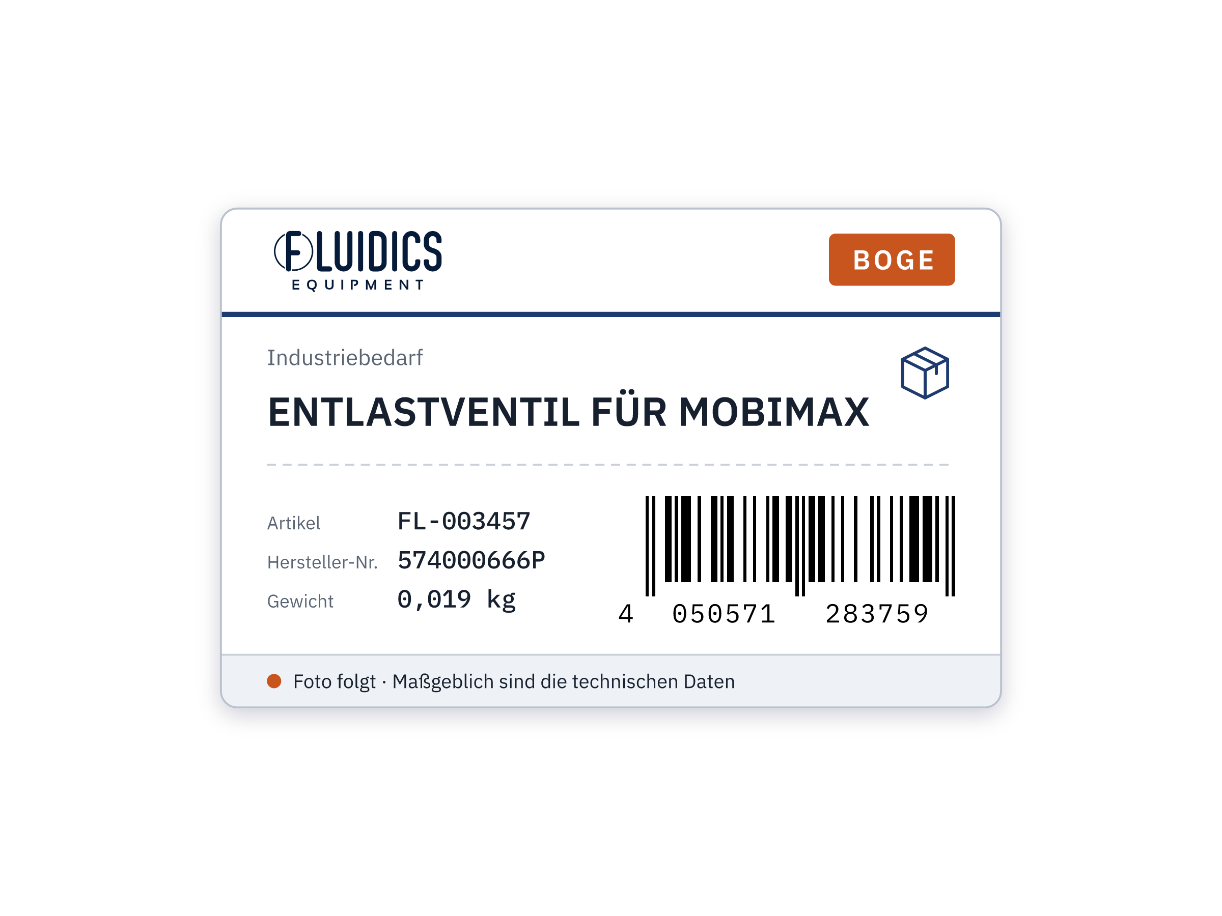 BOGE ENTLASTVENTIL FÜR MOBIMAX von Boge