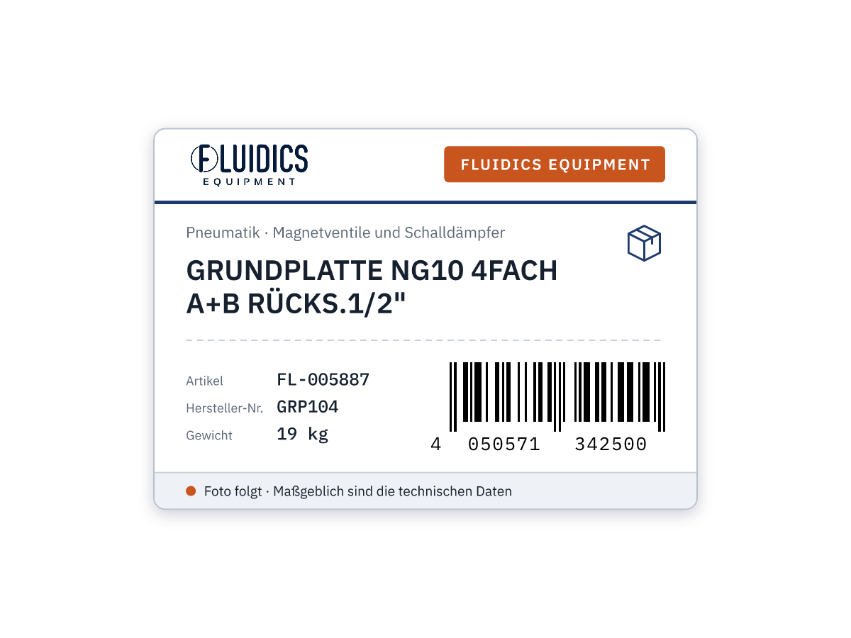 GRUNDPLATTE NG10 4FACH A+B RÜCKS.1/2"