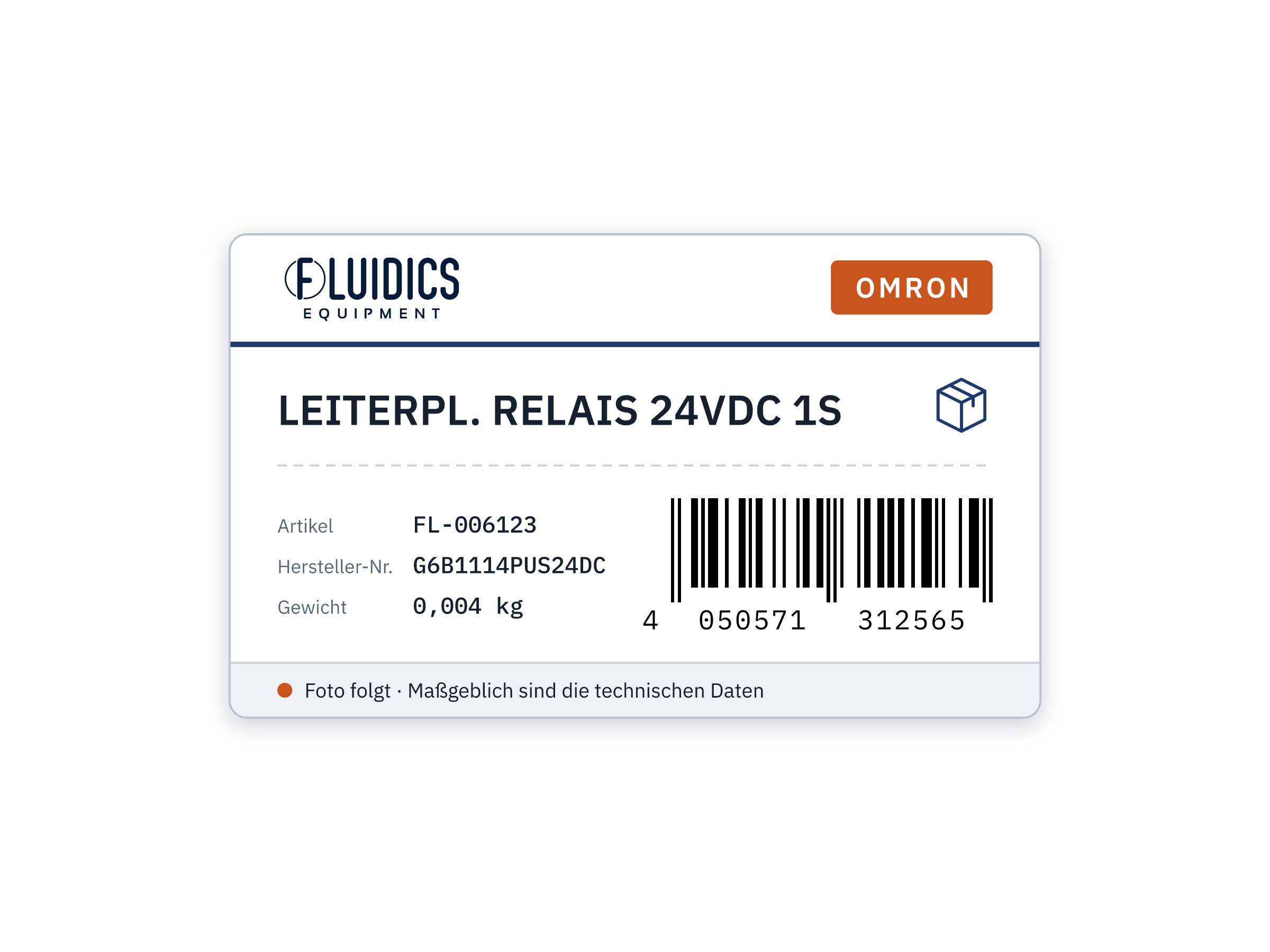 OMRON LEITERPL. RELAIS 24VDC 1S von Omron