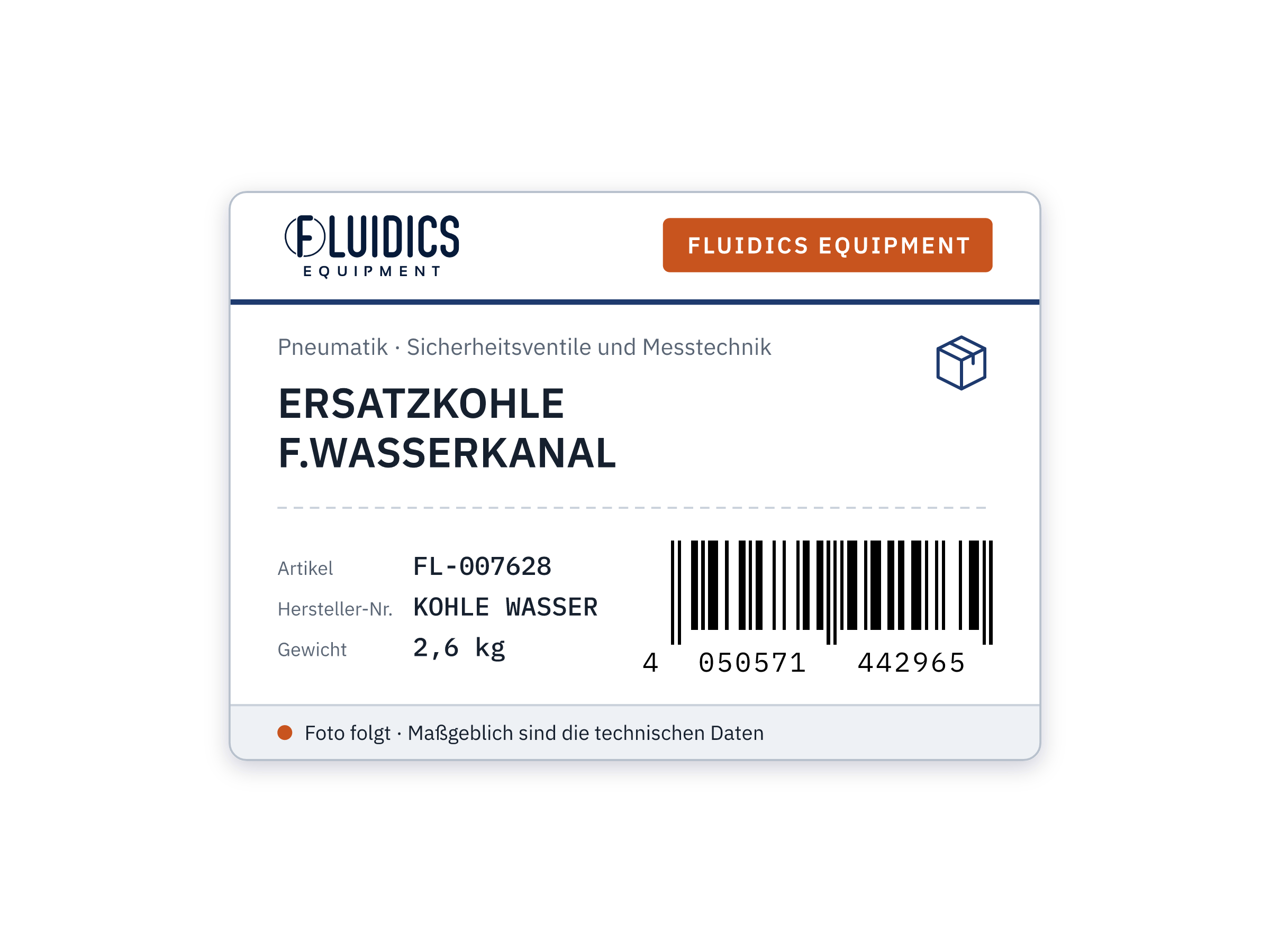 ERSATZKOHLE F.WASSERKANAL