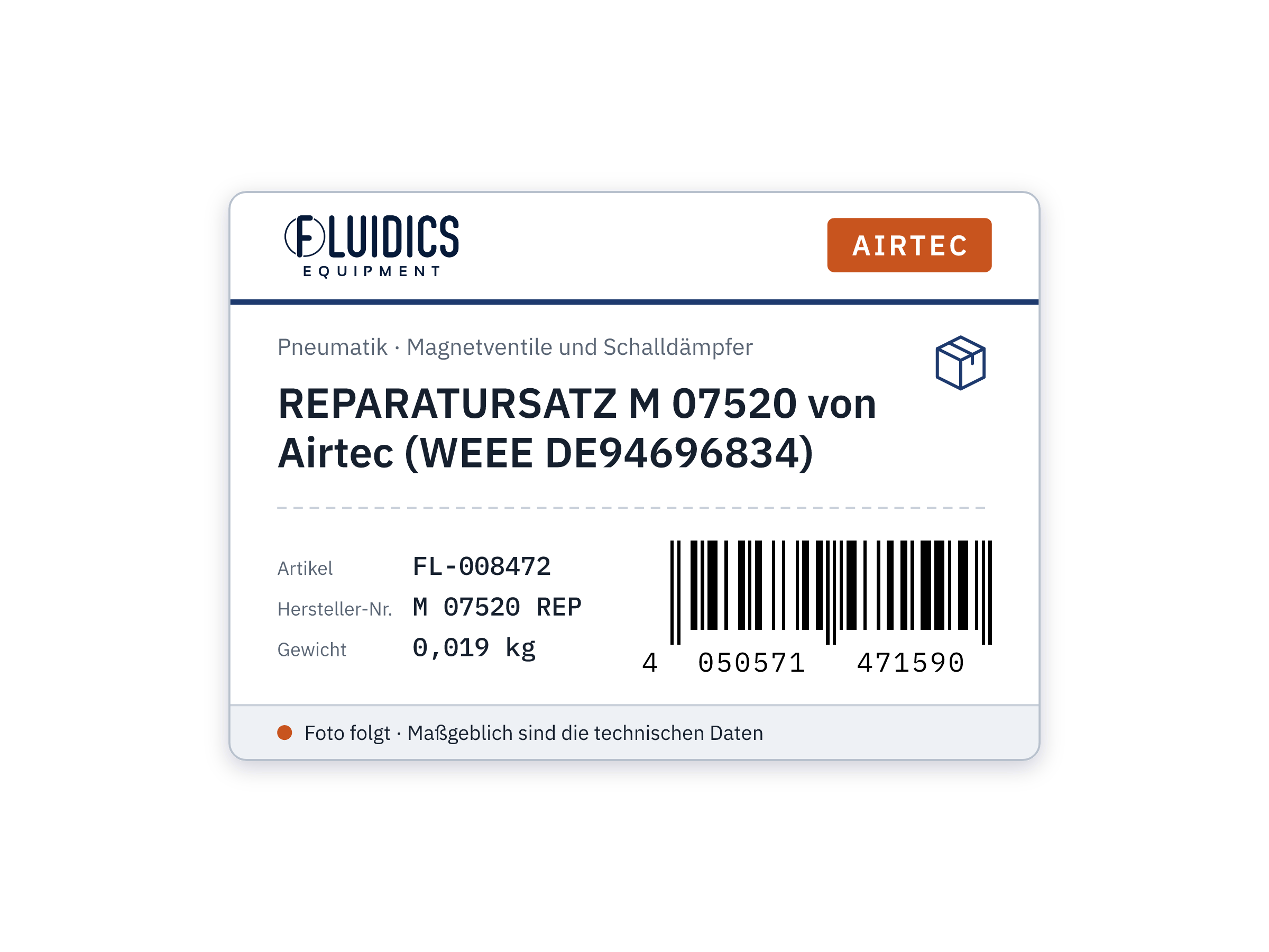 REPARATURSATZ M 07520 von Airtec (WEEE DE94696834)