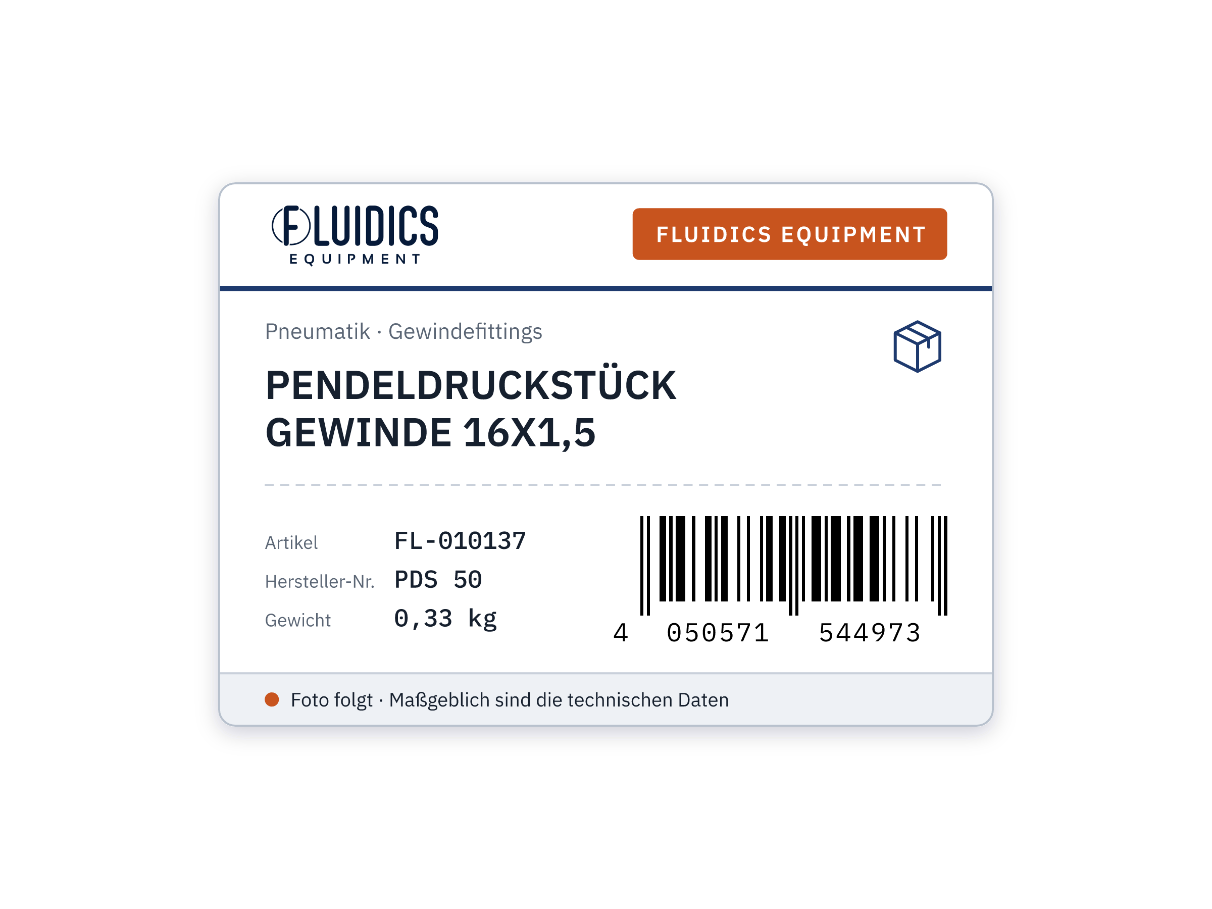 PENDELDRUCKSTÜCK GEWINDE 16X1,5