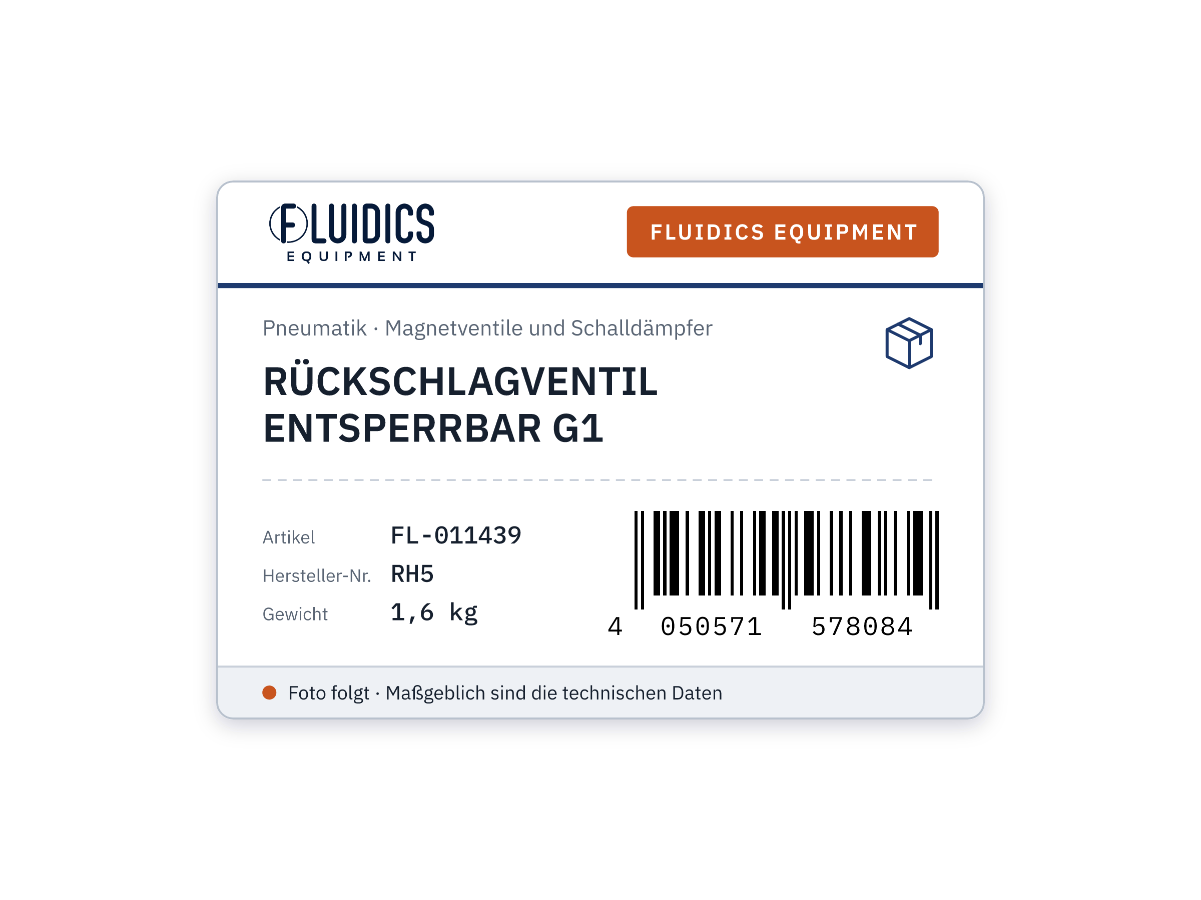 RÜCKSCHLAGVENTIL ENTSPERRBAR G1
