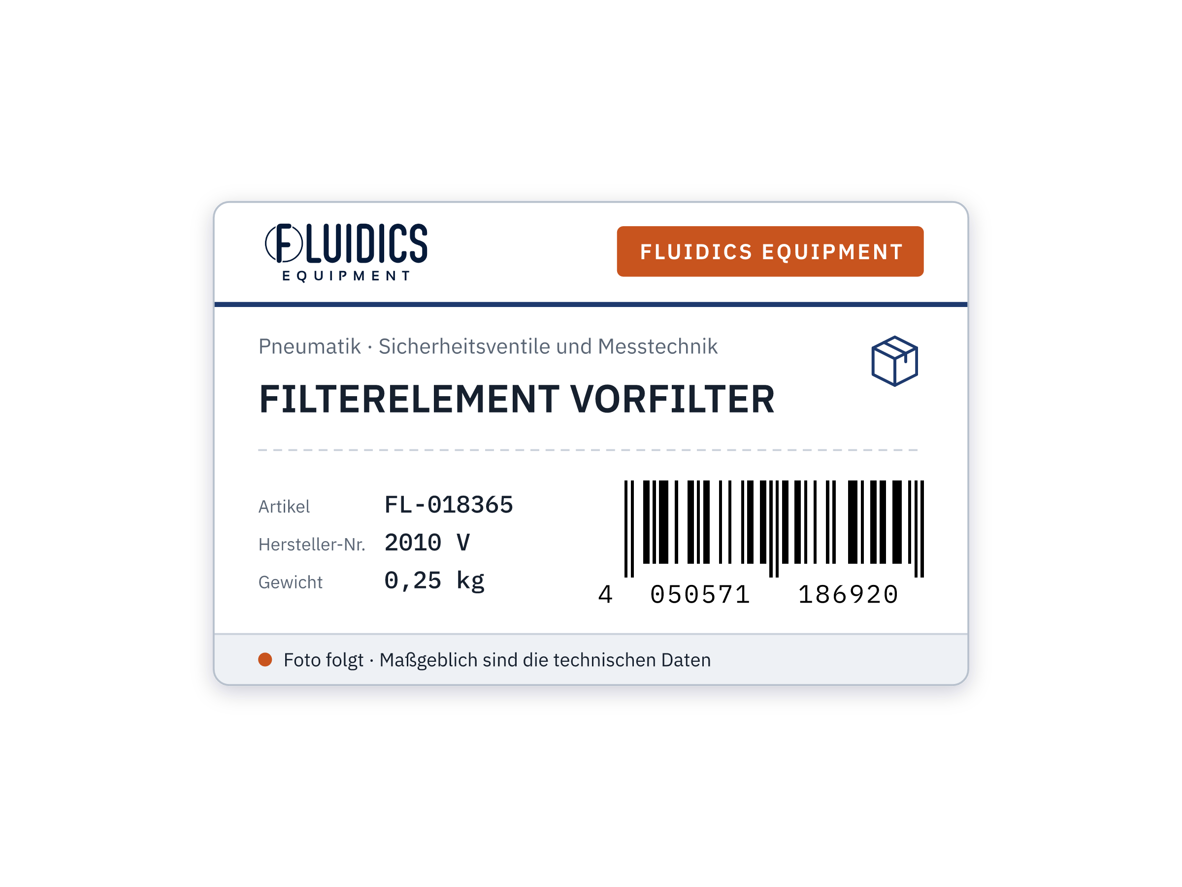 FILTERELEMENT VORFILTER