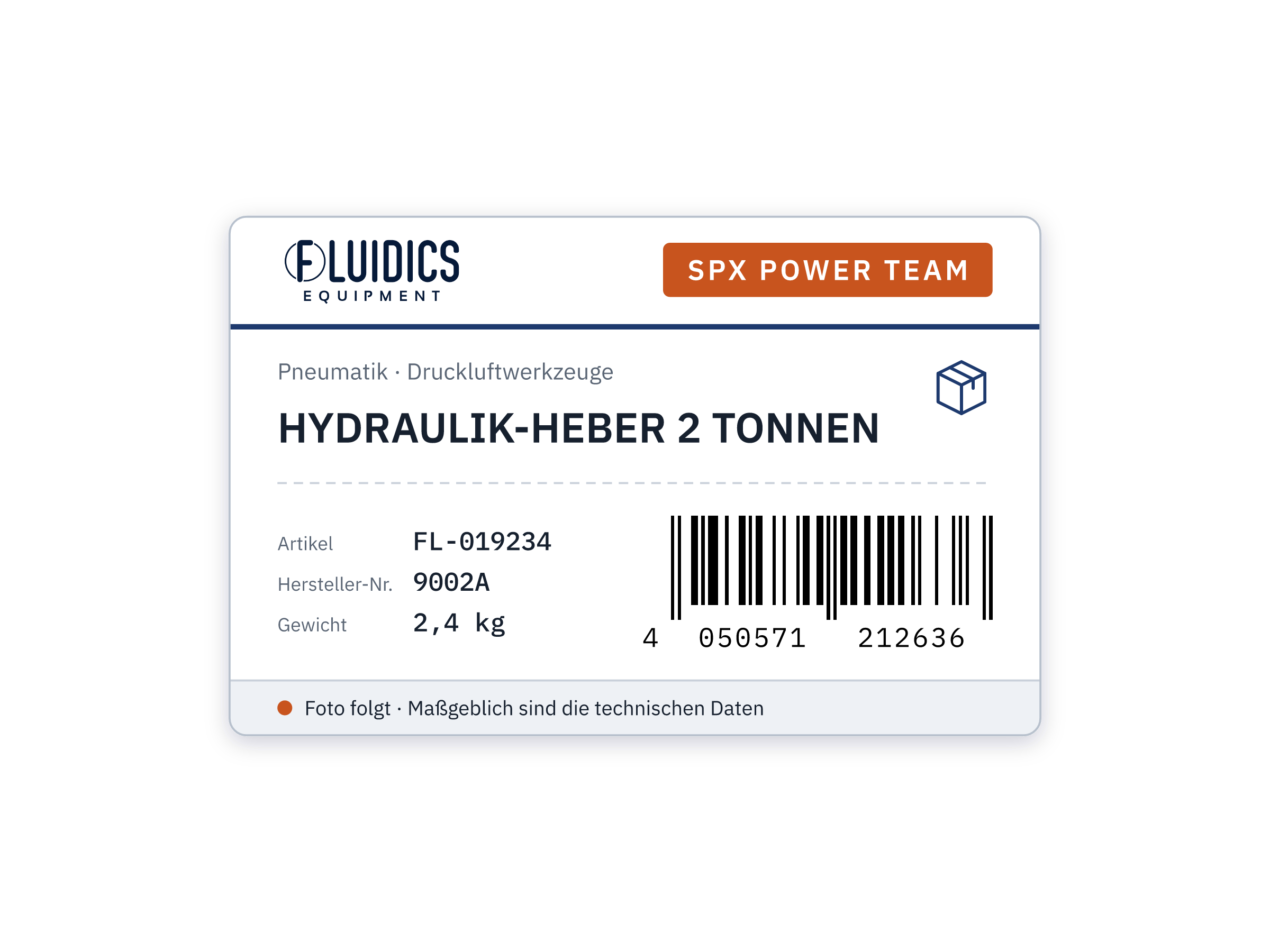 HYDRAULIK-HEBER 2 TONNEN von SPX Power Team