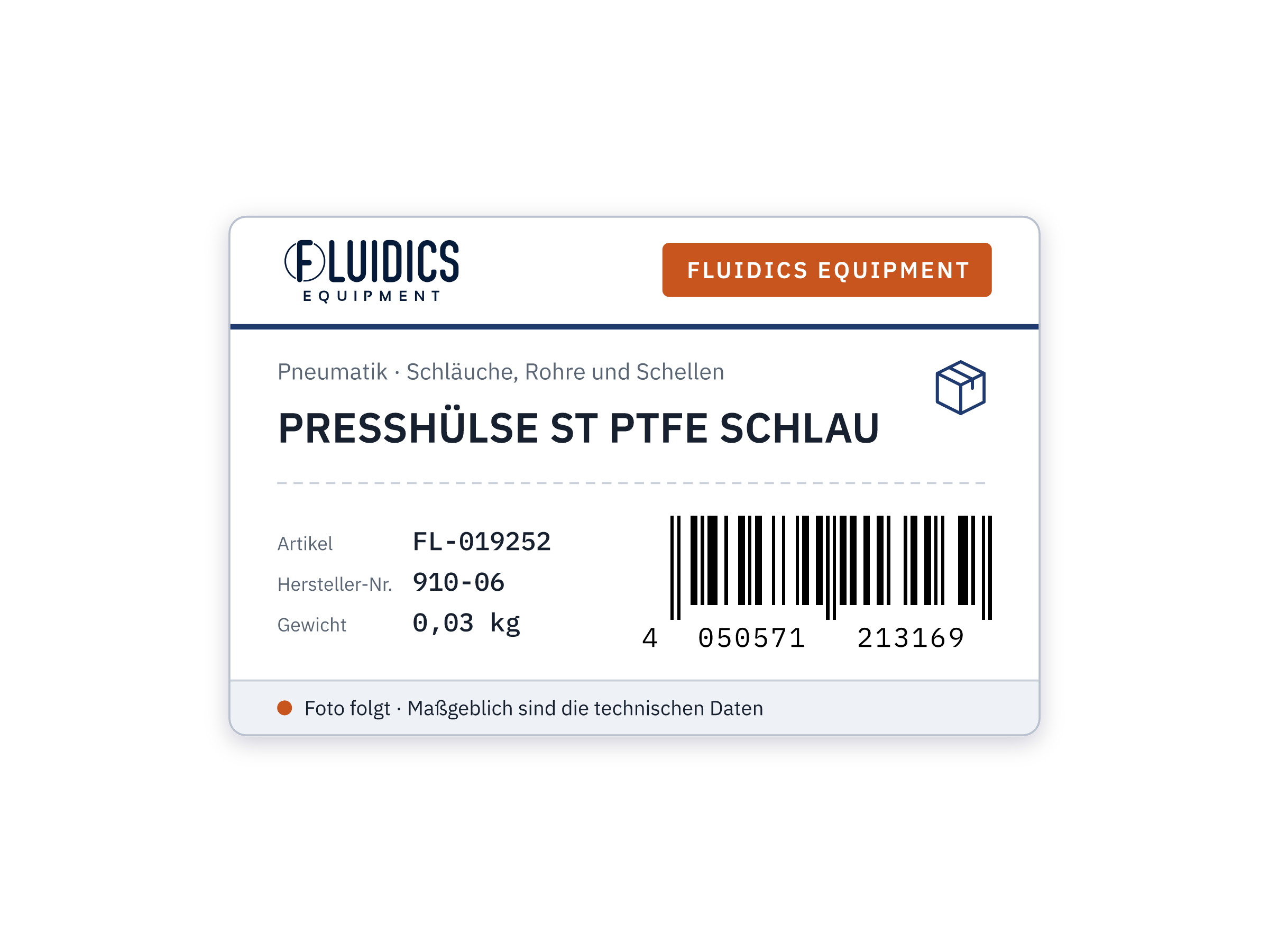 PRESSHÜLSE ST PTFE SCHLAU