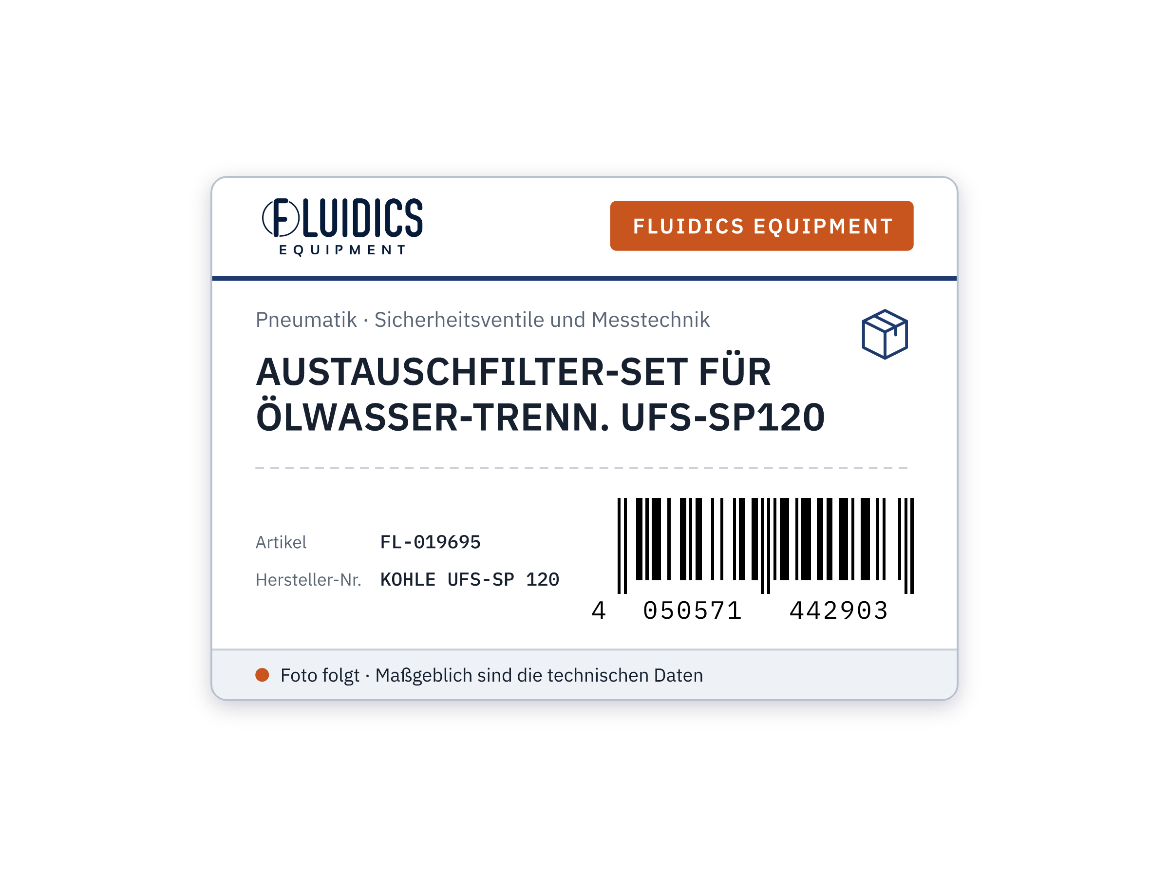 AUSTAUSCHFILTER-SET FÜR ÖLWASSER-TRENN. UFS-SP120