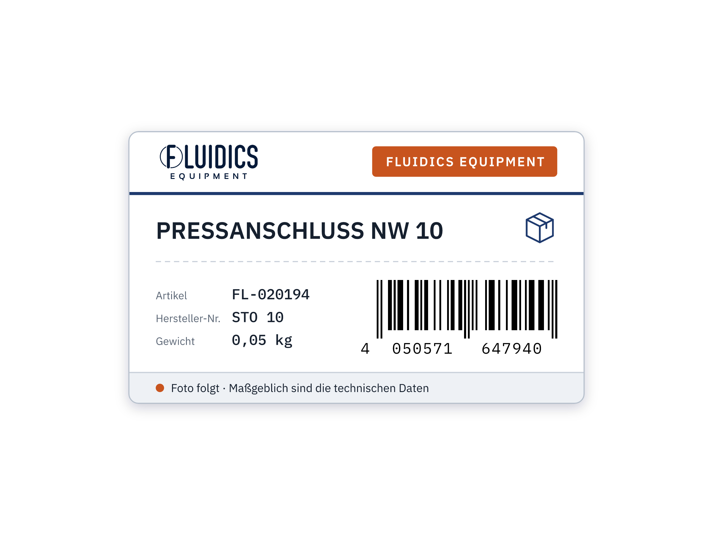 PRESSANSCHLUSS NW 10