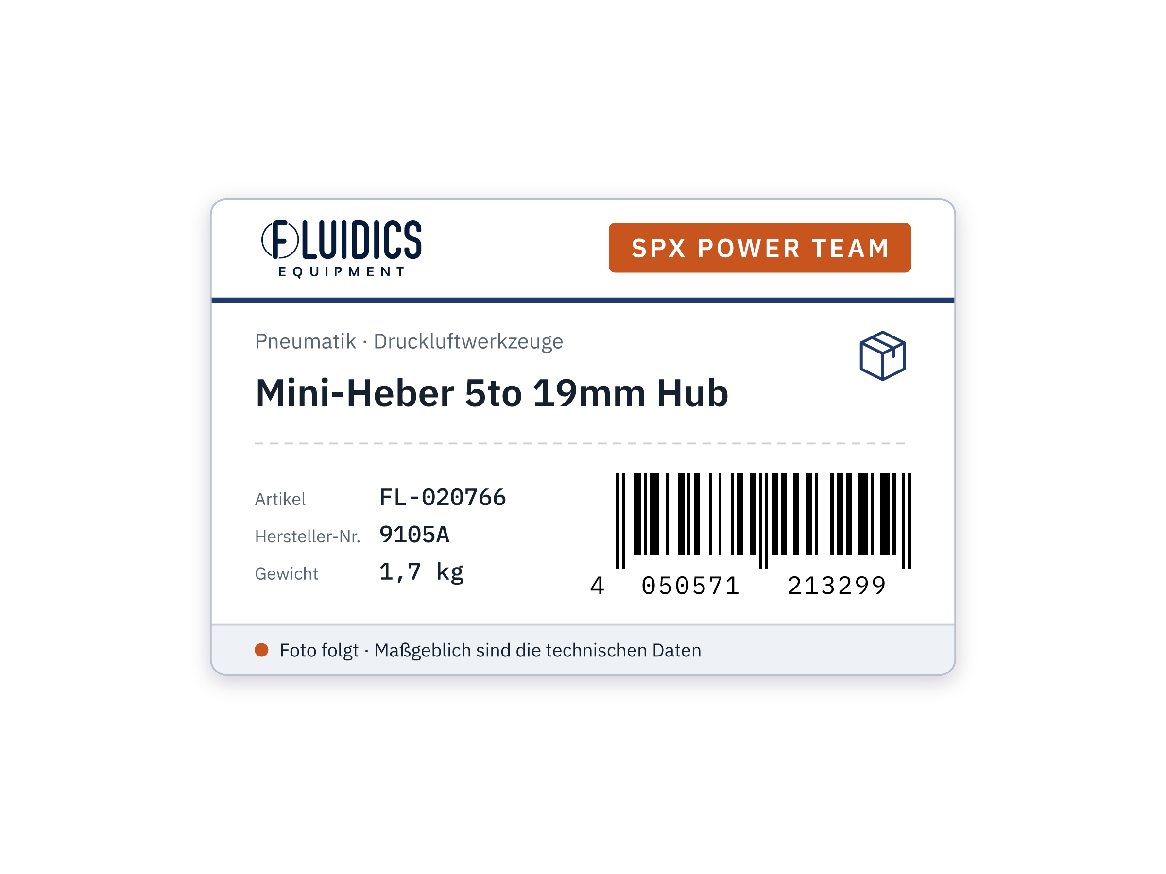Mini-Heber 5to 19mm Hub von SPX Power Team