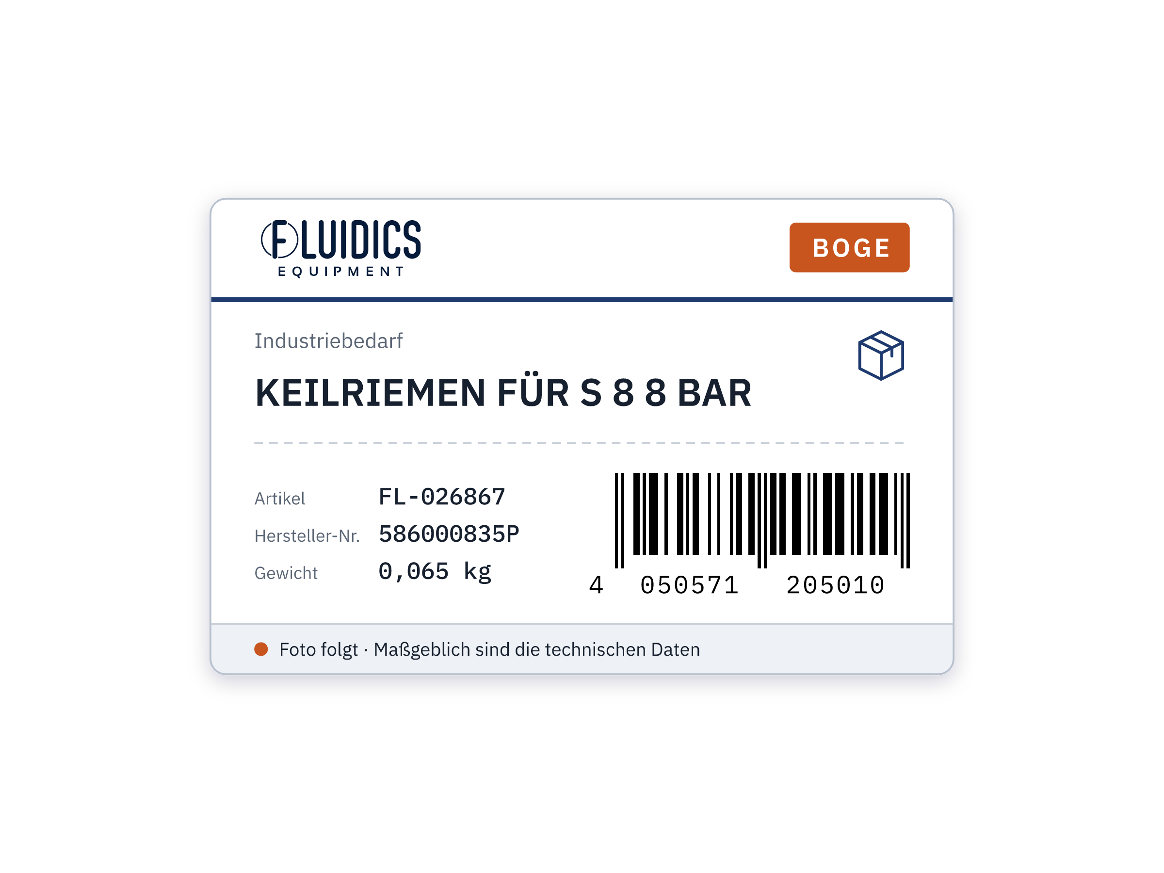 BOGE KEILRIEMEN FÜR S 8 8 BAR von Boge