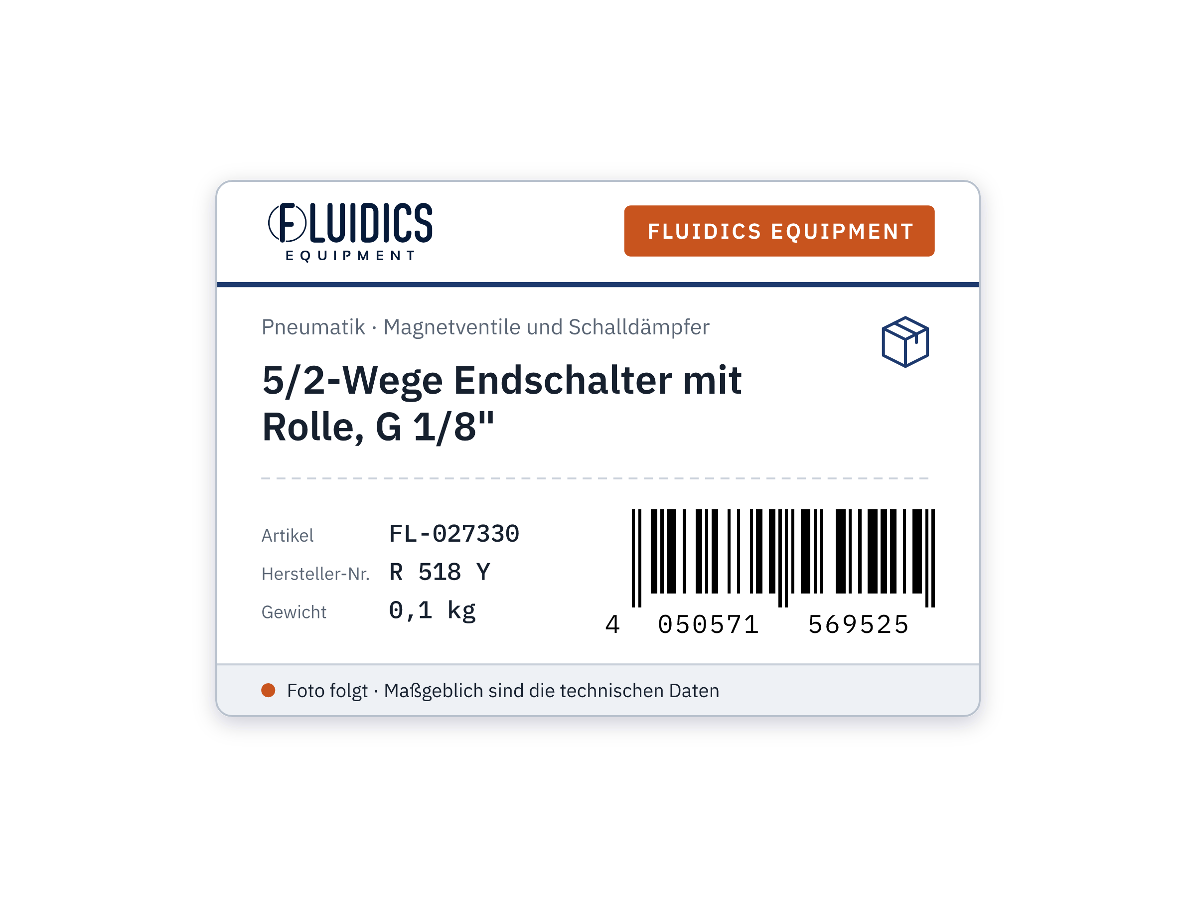 5/2-Wege Endschalter mit Rolle, G 1/8"