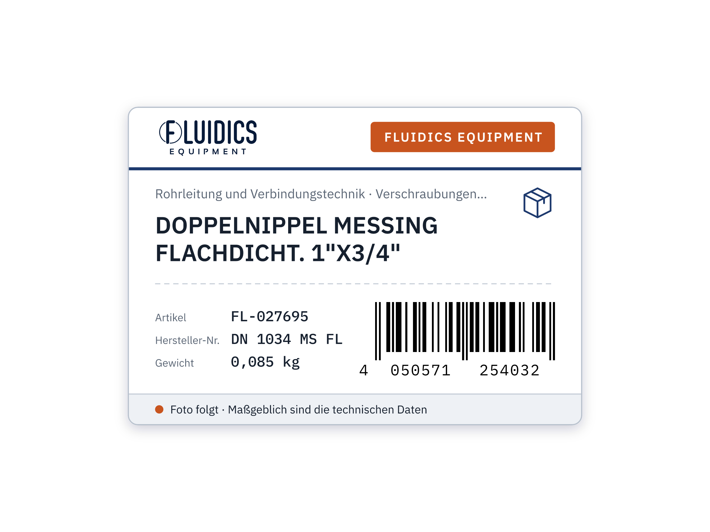 DOPPELNIPPEL MESSING FLACHDICHT. 1"X3/4"