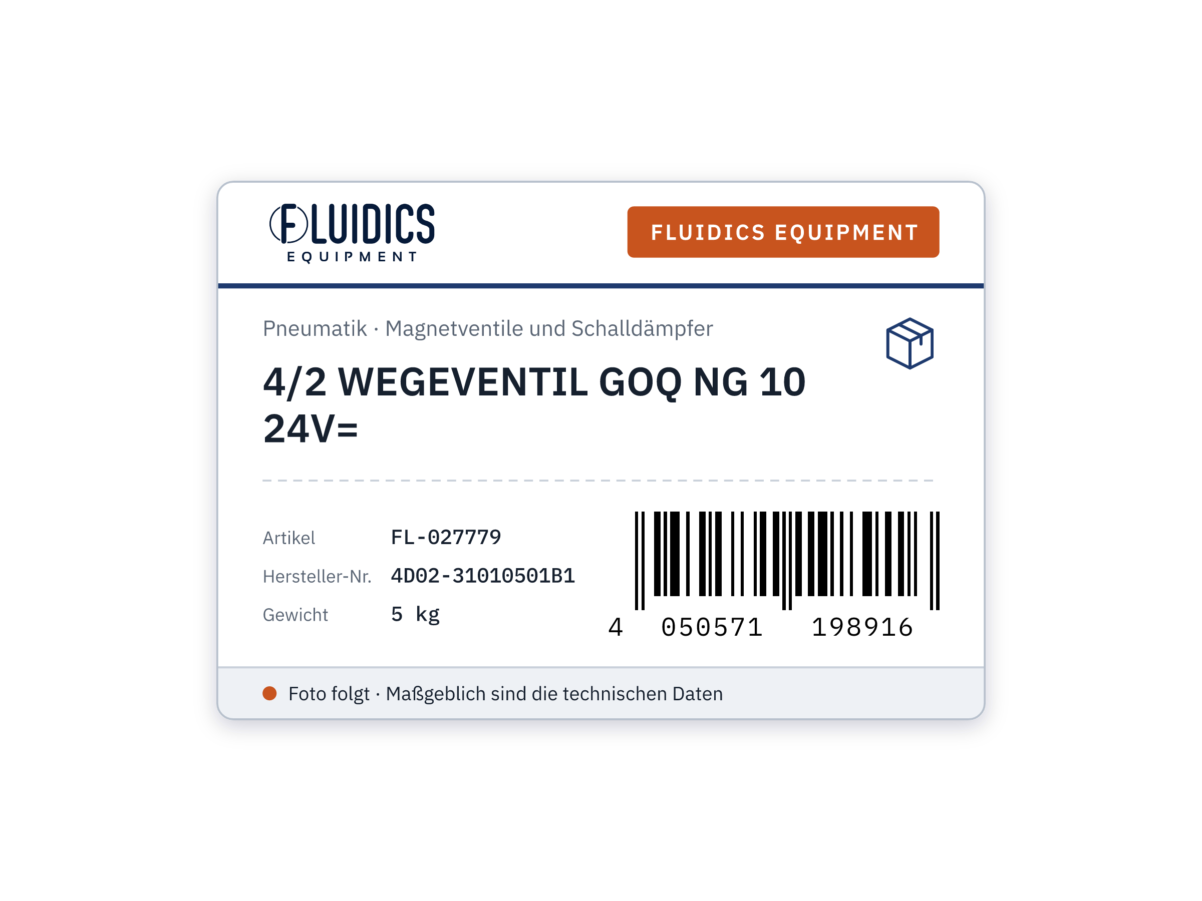 4/2 WEGEVENTIL GOQ NG 10 24V=
