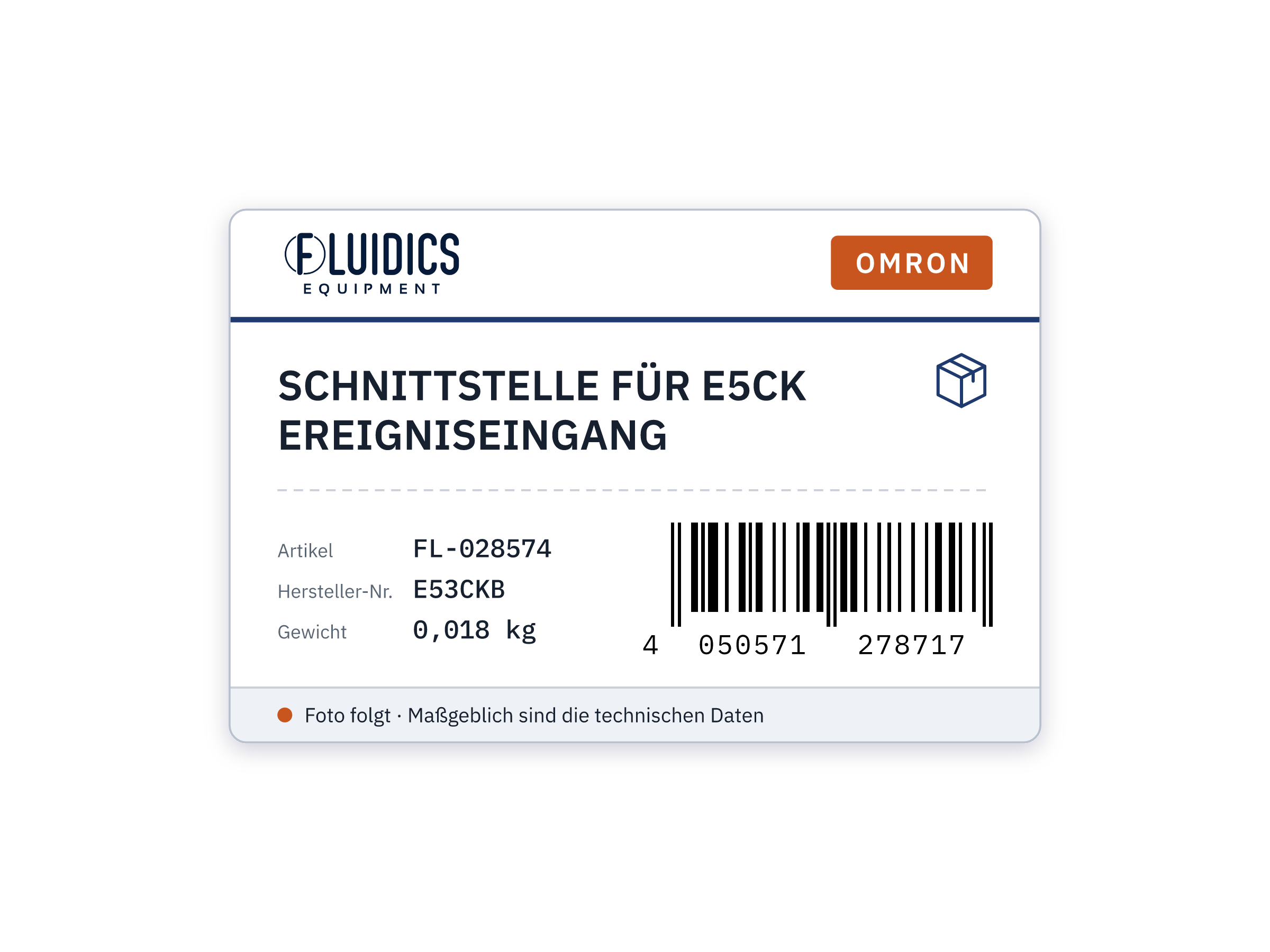 SCHNITTSTELLE FÜR E5CK EREIGNISEINGANG von Omron