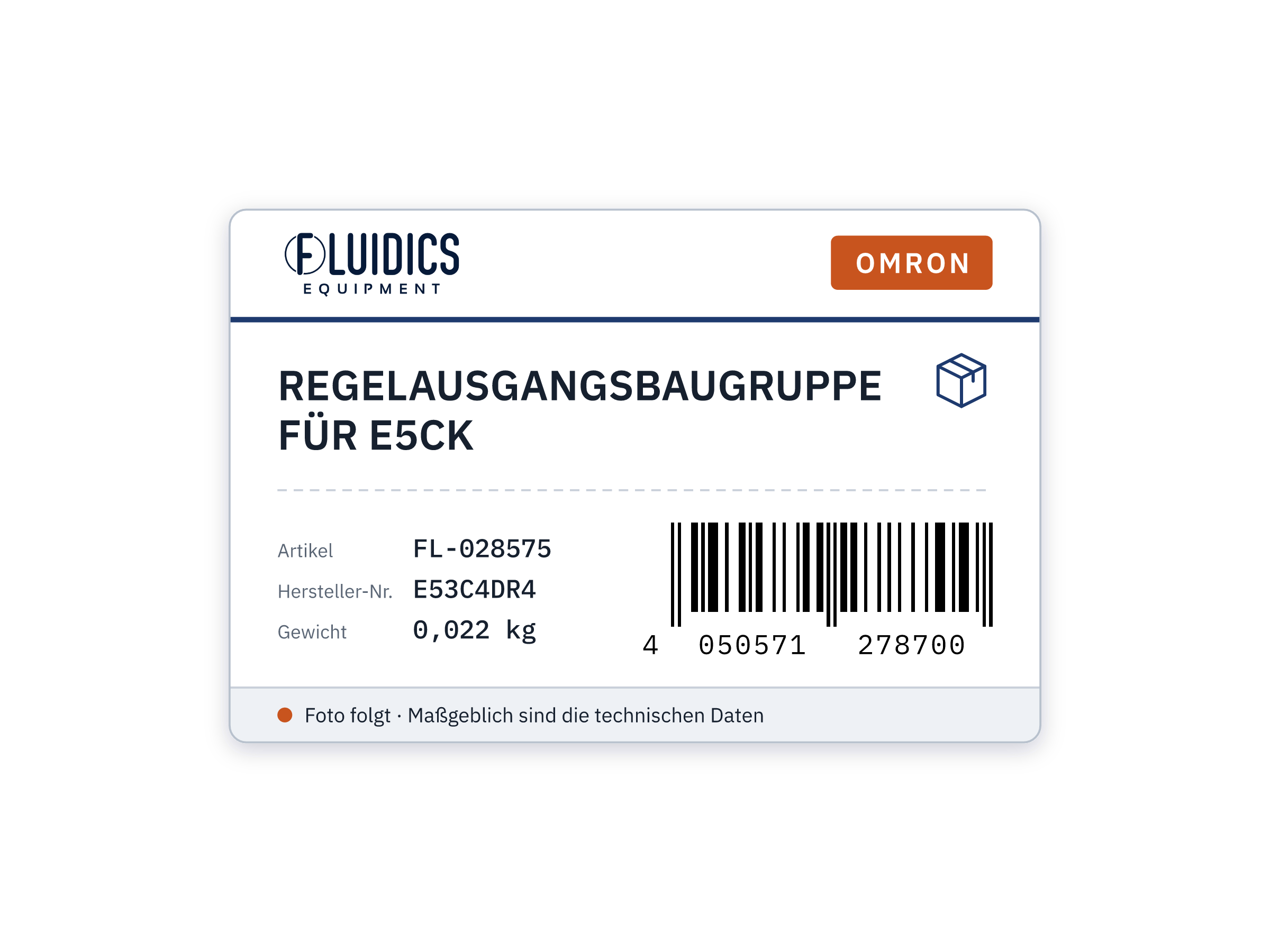 REGELAUSGANGSBAUGRUPPE FÜR E5CK von Omron