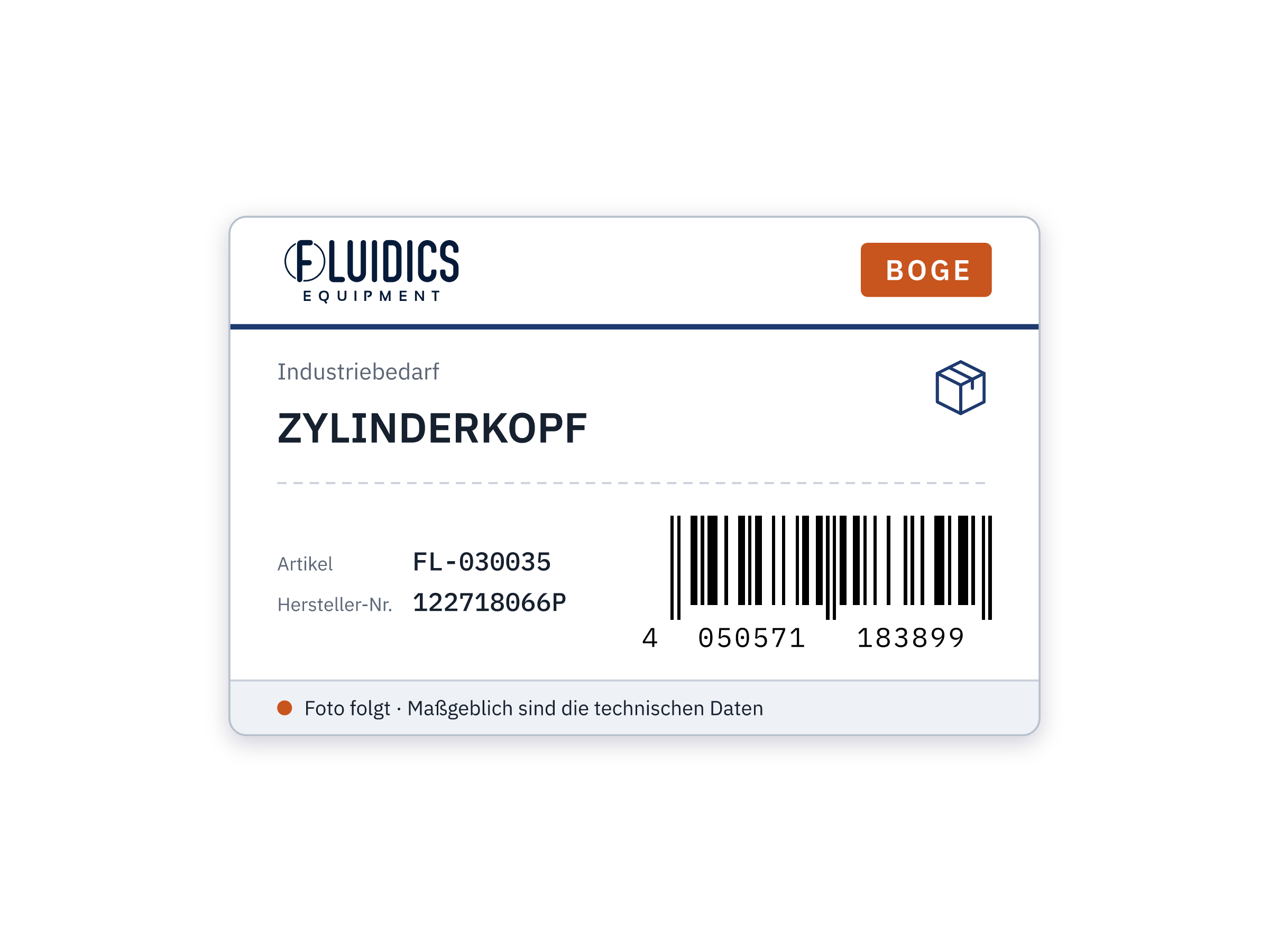 BOGE ZYLINDERKOPF von Boge