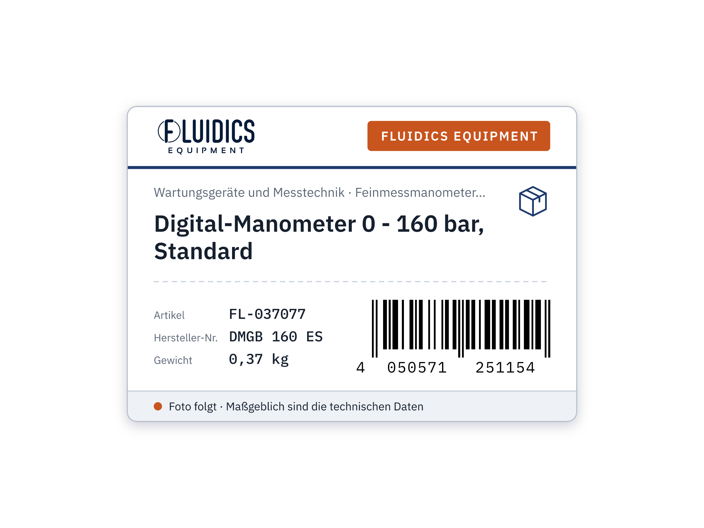 Digital-Manometer 0 - 160 bar, Standard