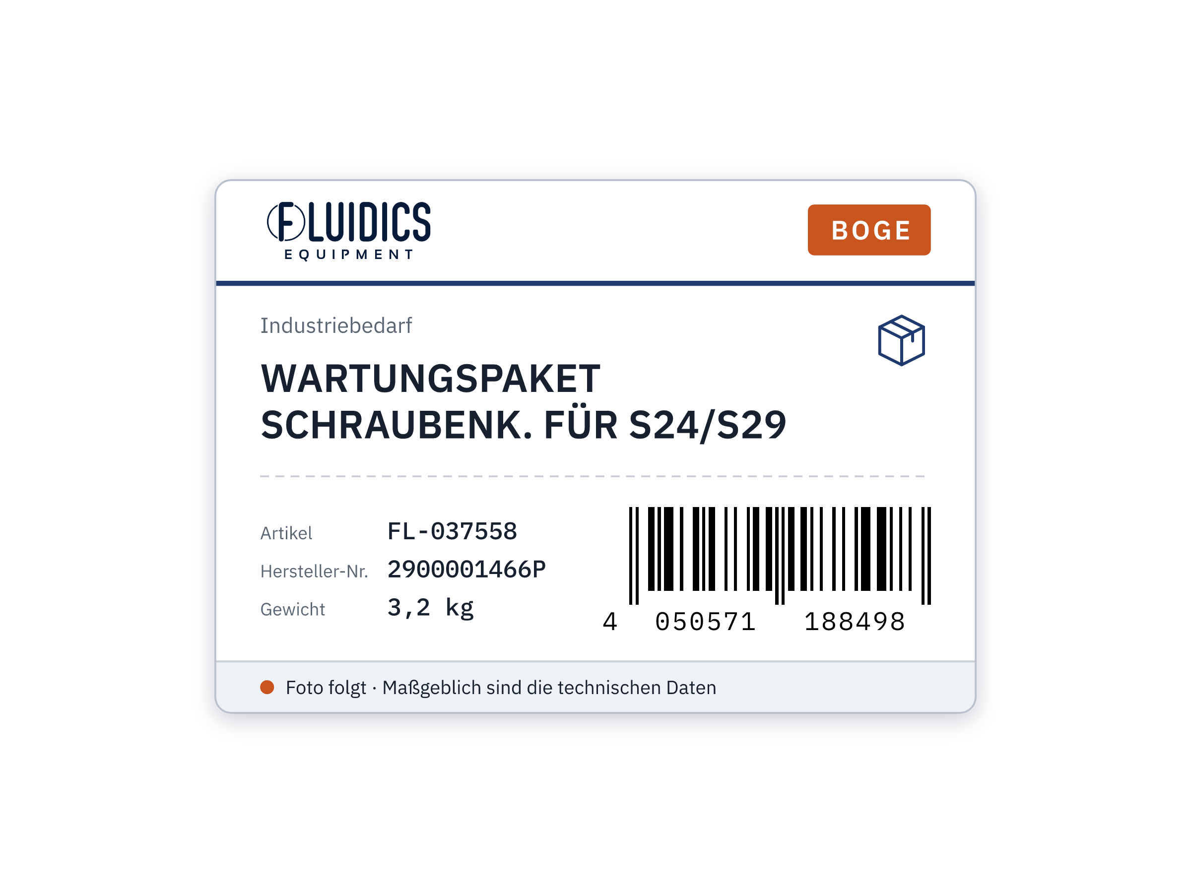 WARTUNGSPAKET SCHRAUBENK. FÜR S24/S29 von Boge