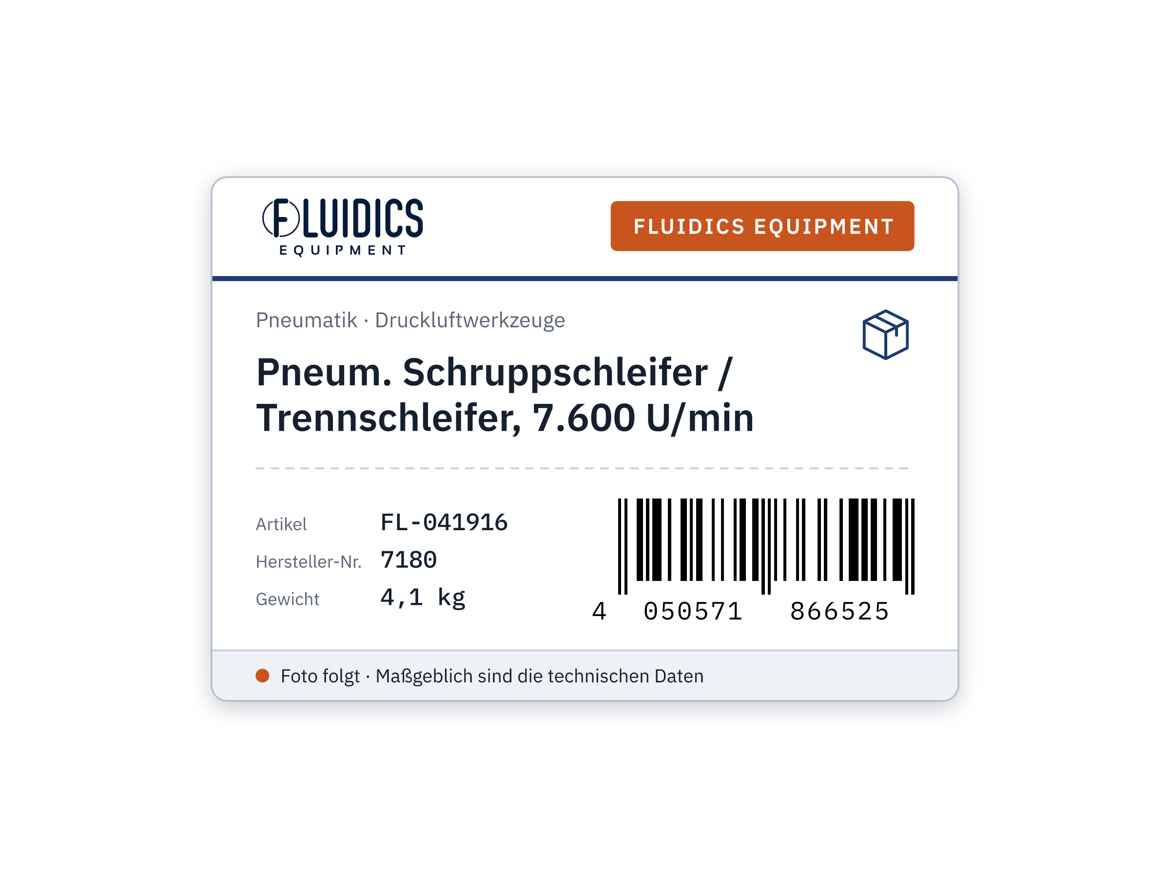 Pneum. Schruppschleifer / Trennschleifer, 7.600 U/min