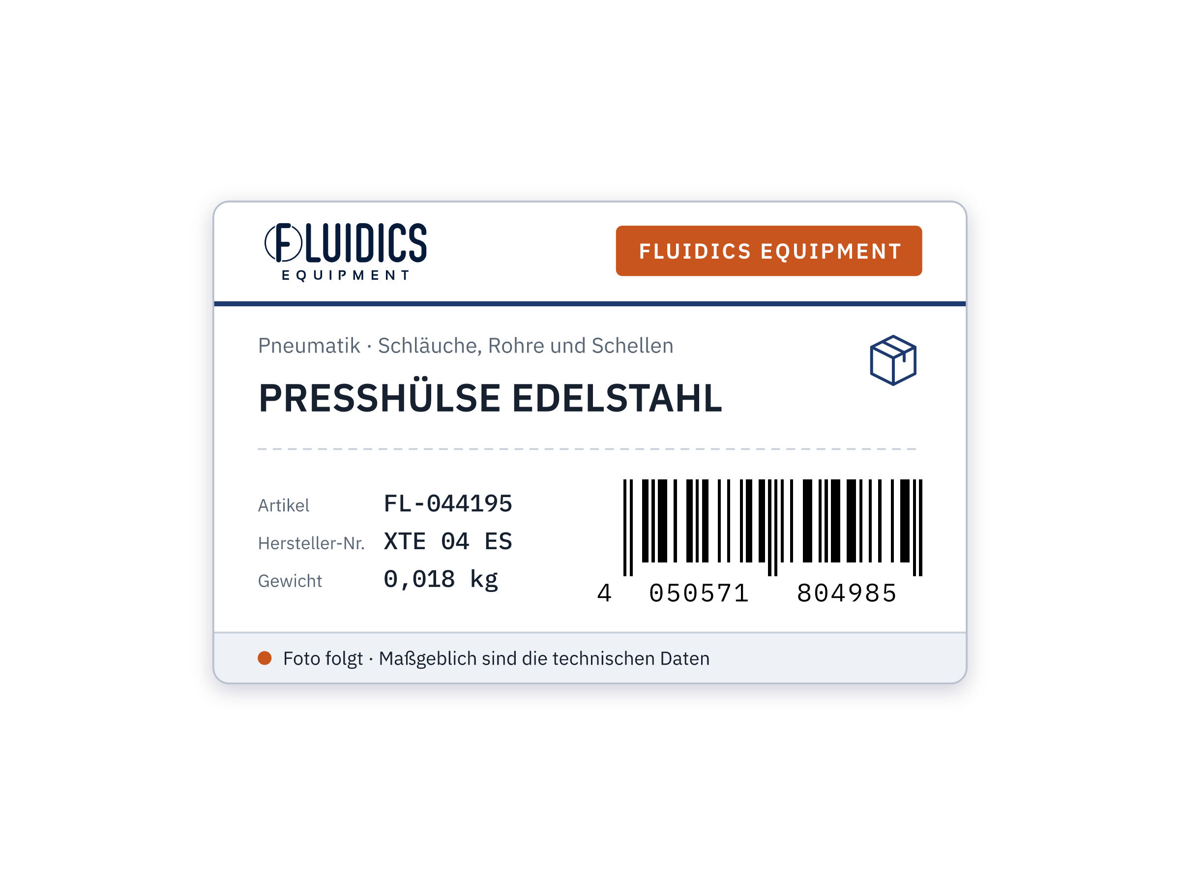 PRESSHÜLSE EDELSTAHL