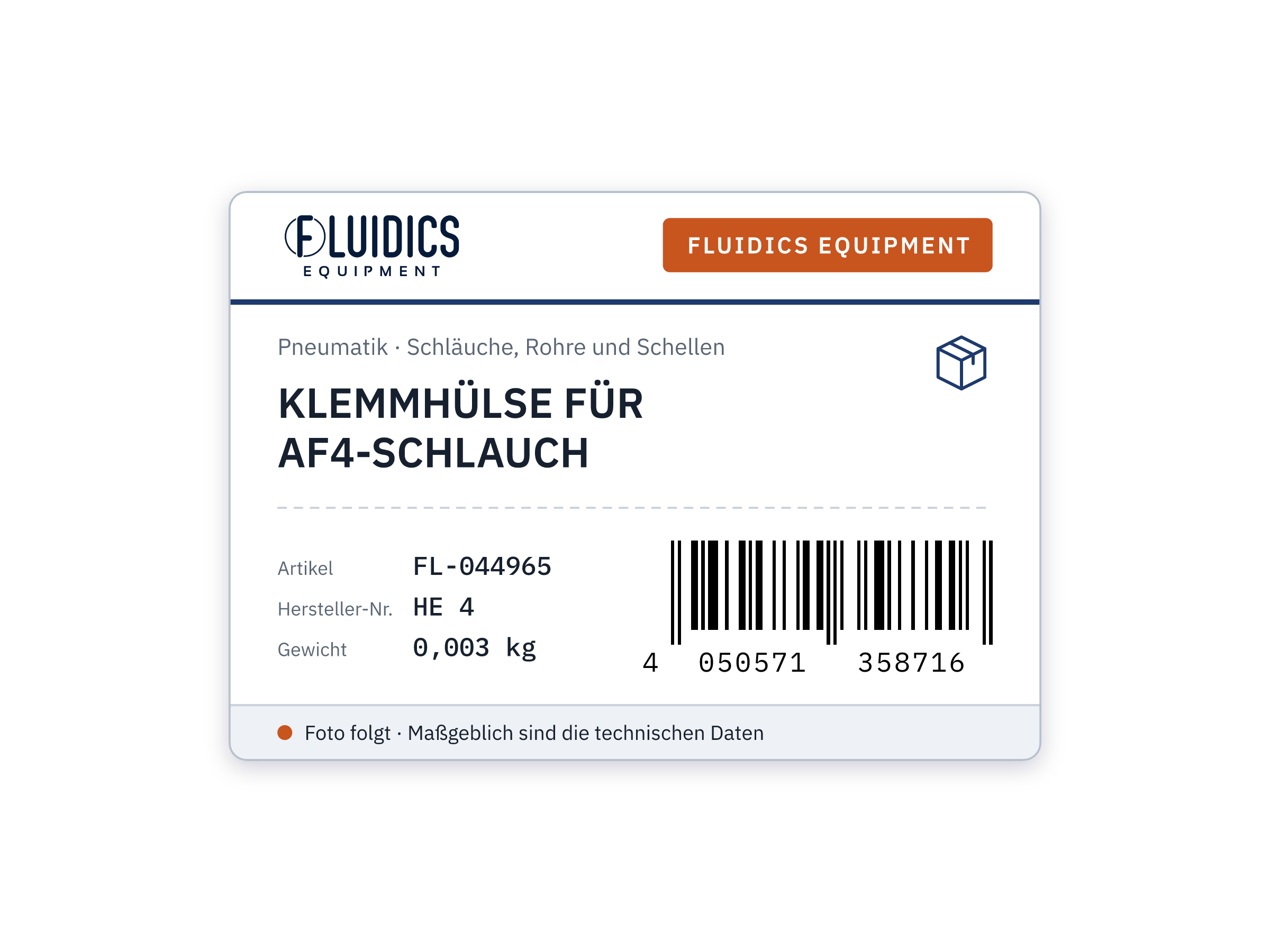 KLEMMHÜLSE FÜR AF4-SCHLAUCH