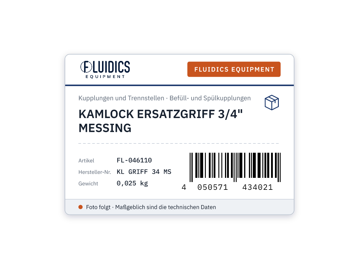 KAMLOCK ERSATZGRIFF 3/4" MESSING