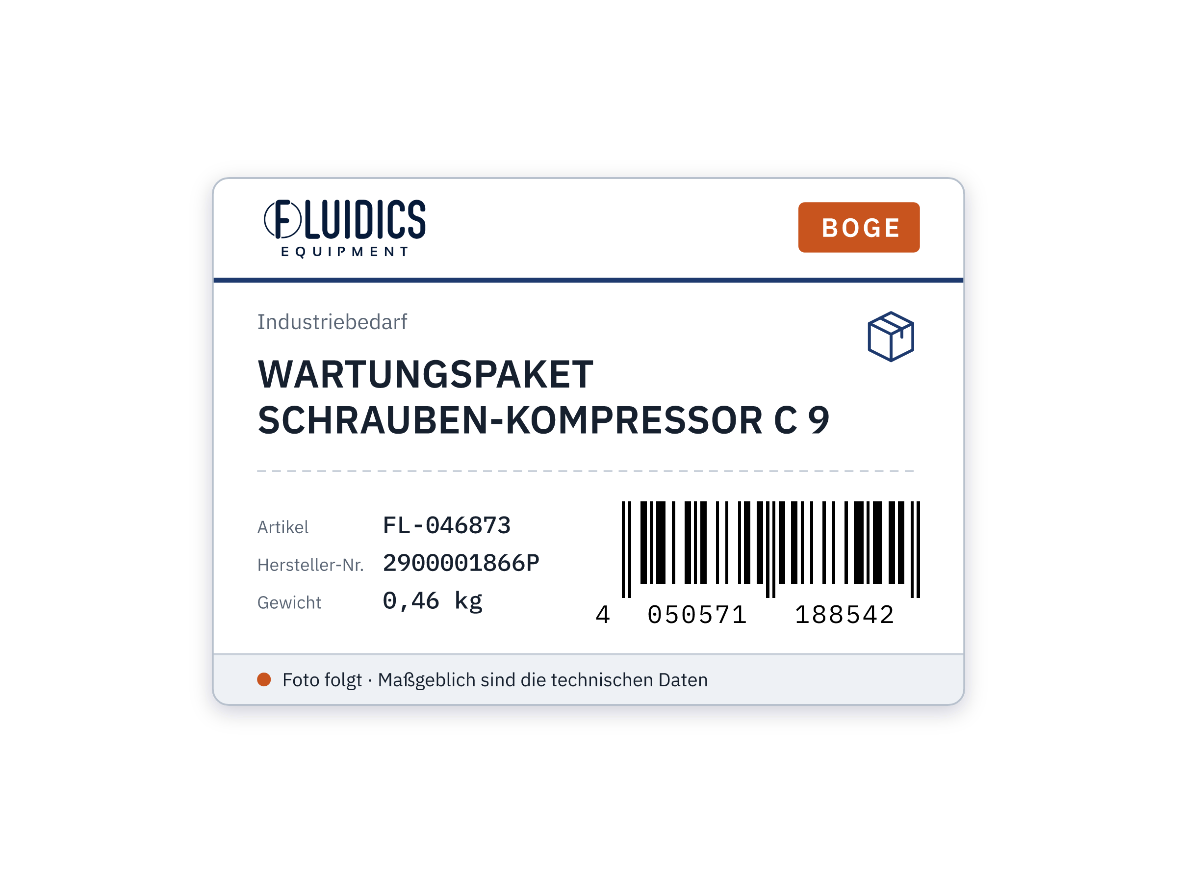 WARTUNGSPAKET SCHRAUBEN-KOMPRESSOR C 9 von Boge