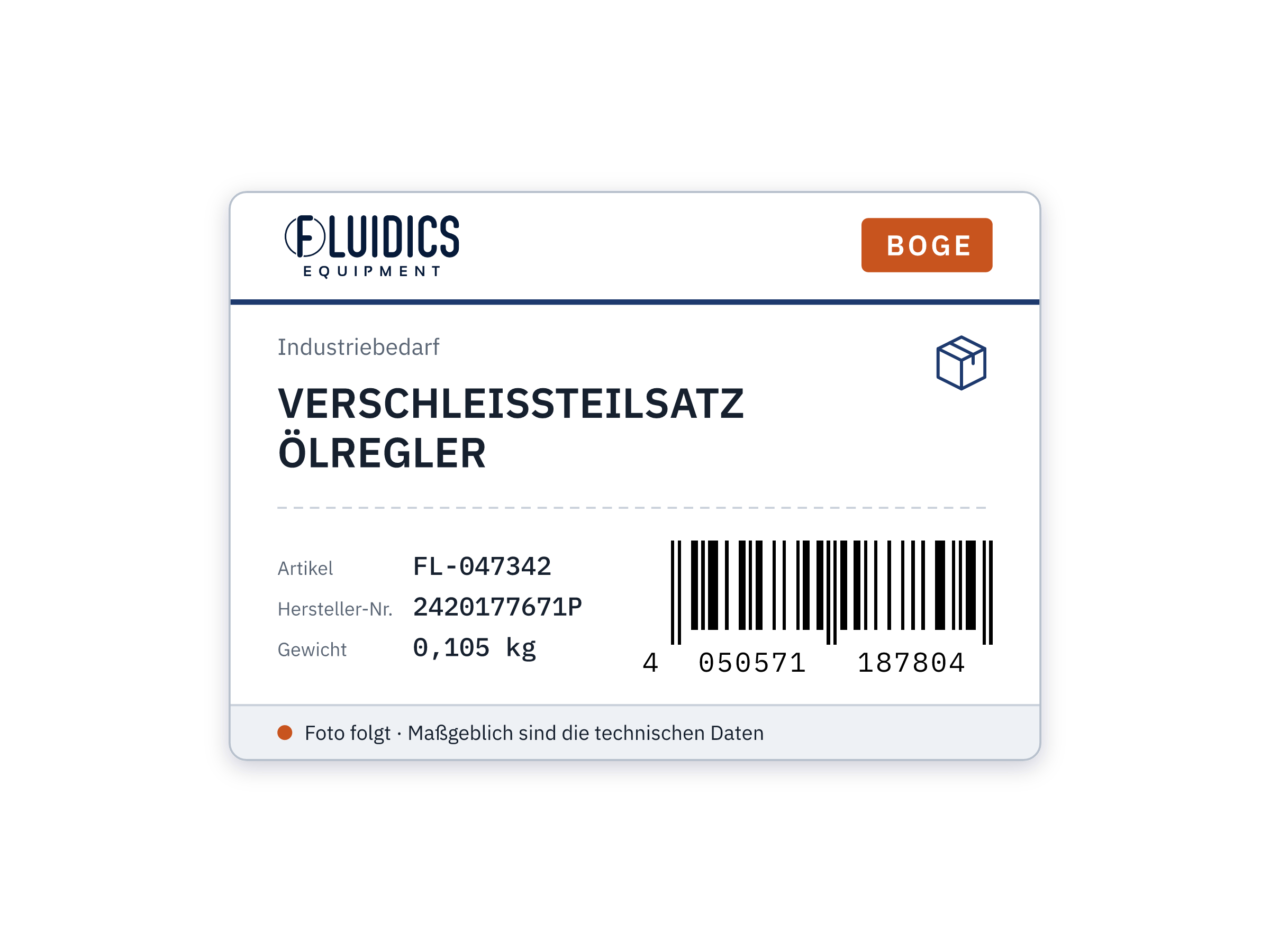 BOGE VERSCHLEISSTEILSATZ ÖLREGLER von Boge