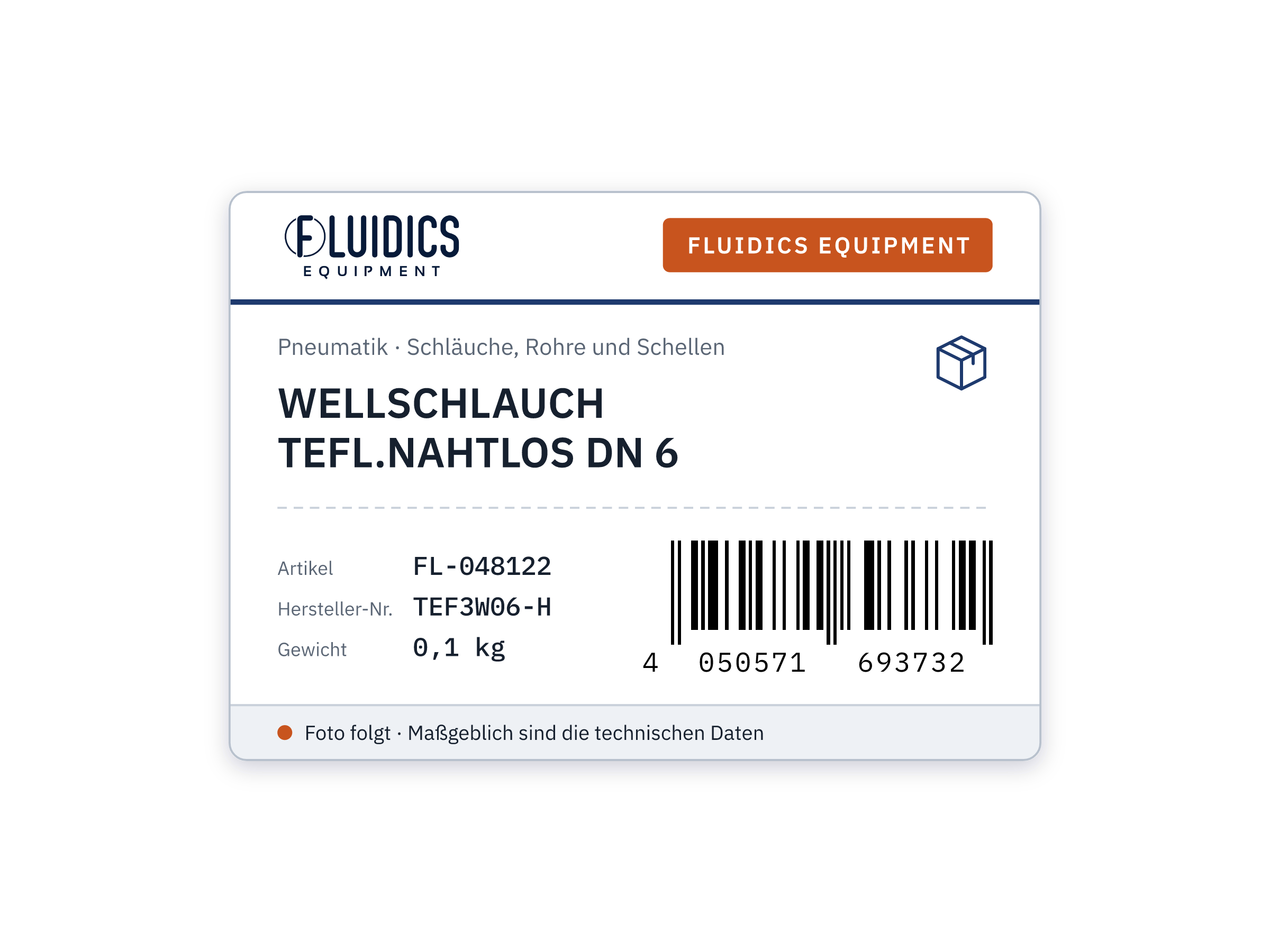 WELLSCHLAUCH TEFL.NAHTLOS DN 6