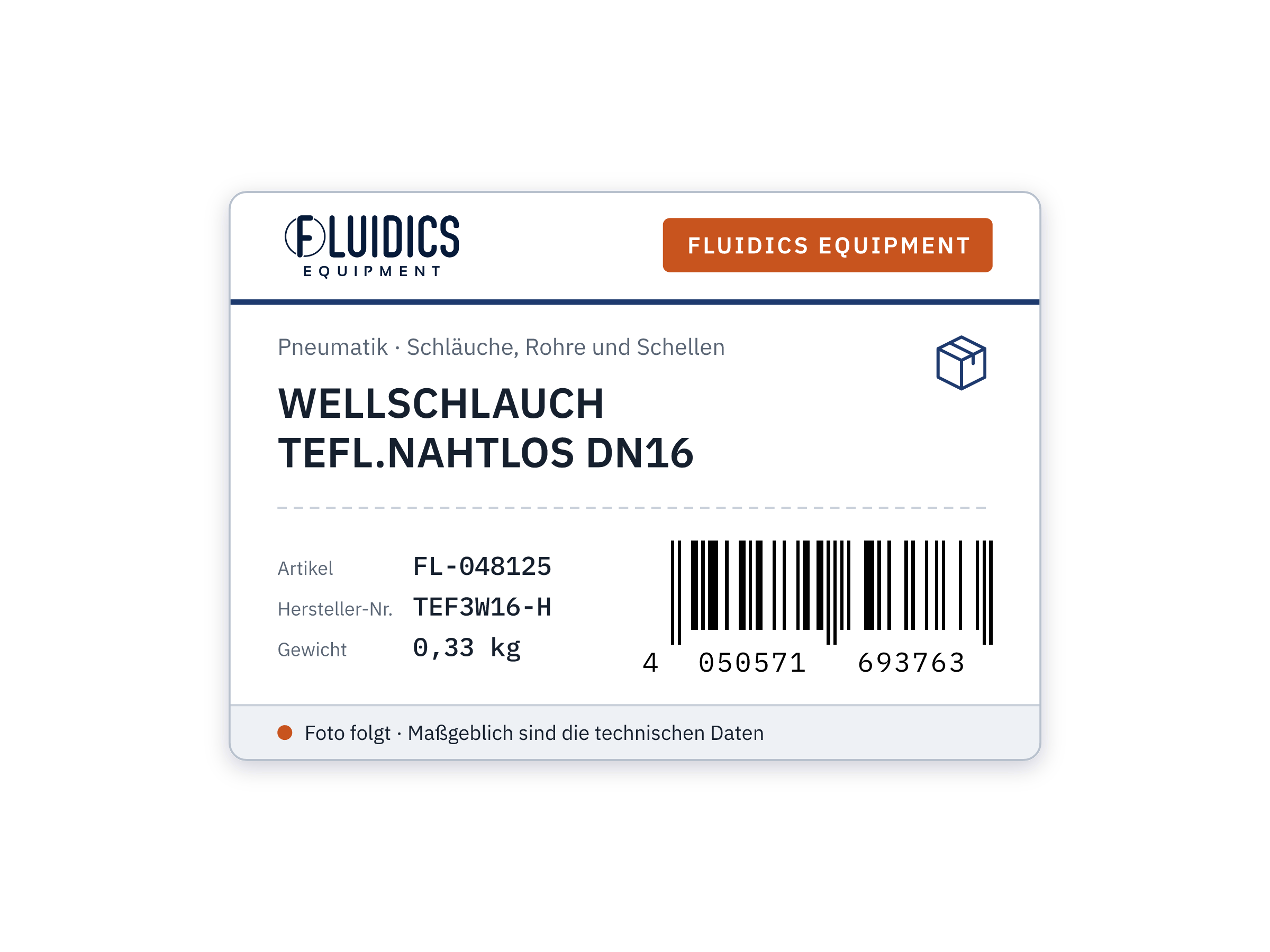 WELLSCHLAUCH TEFL.NAHTLOS DN16