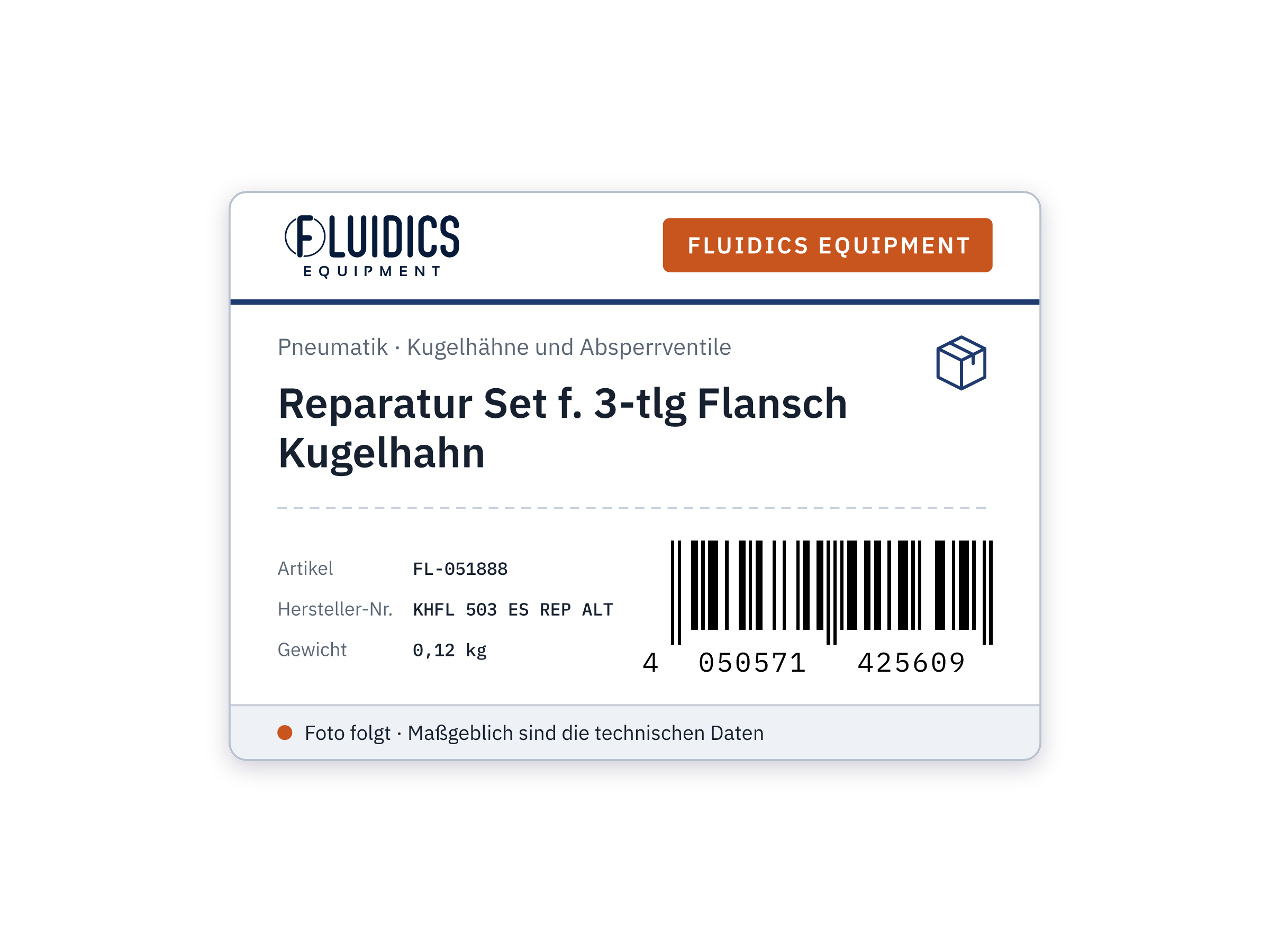 Reparatur Set f. 3-tlg Flansch Kugelhahn