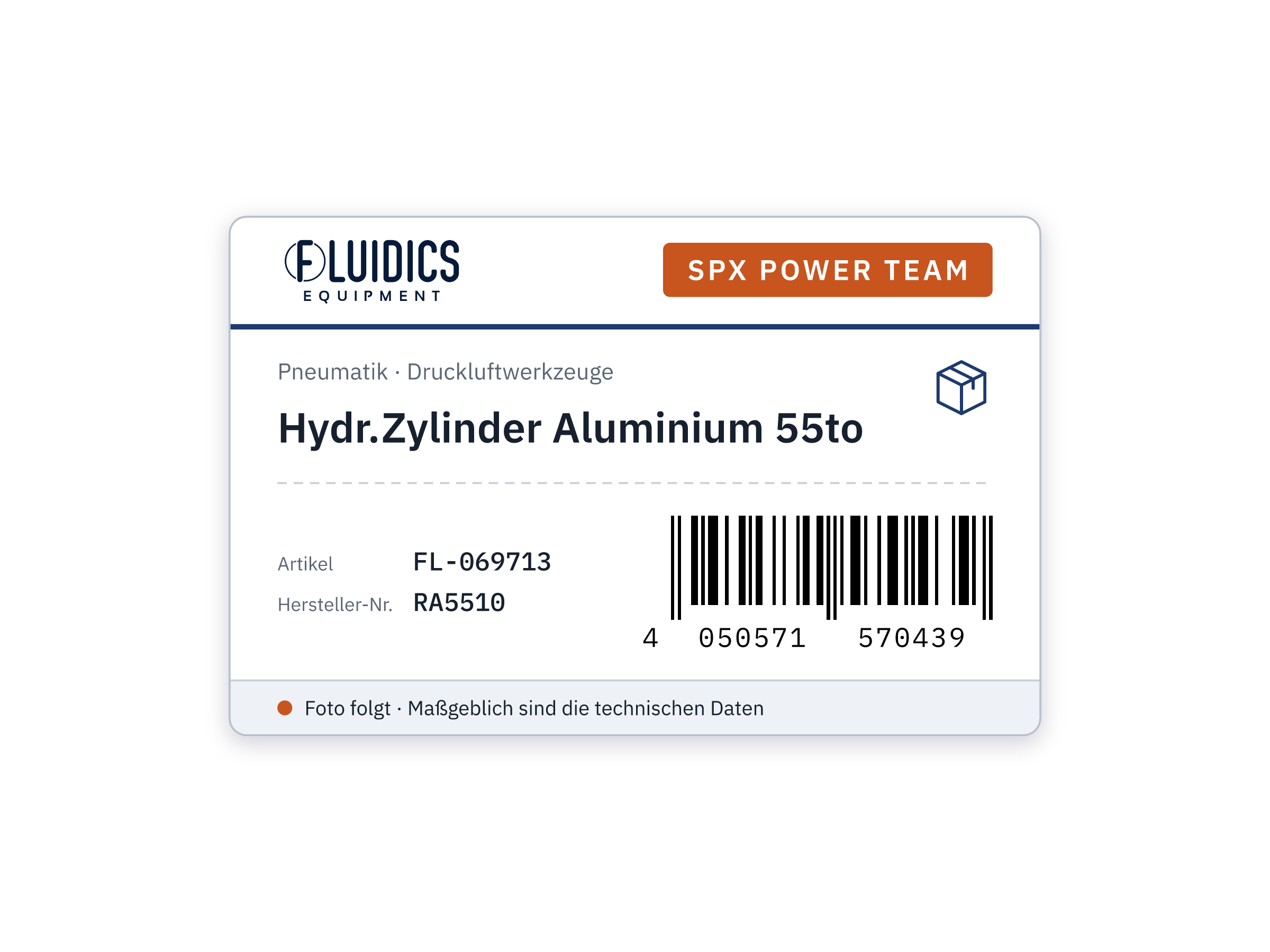 Hydr.Zylinder Aluminium 55to von SPX Power Team