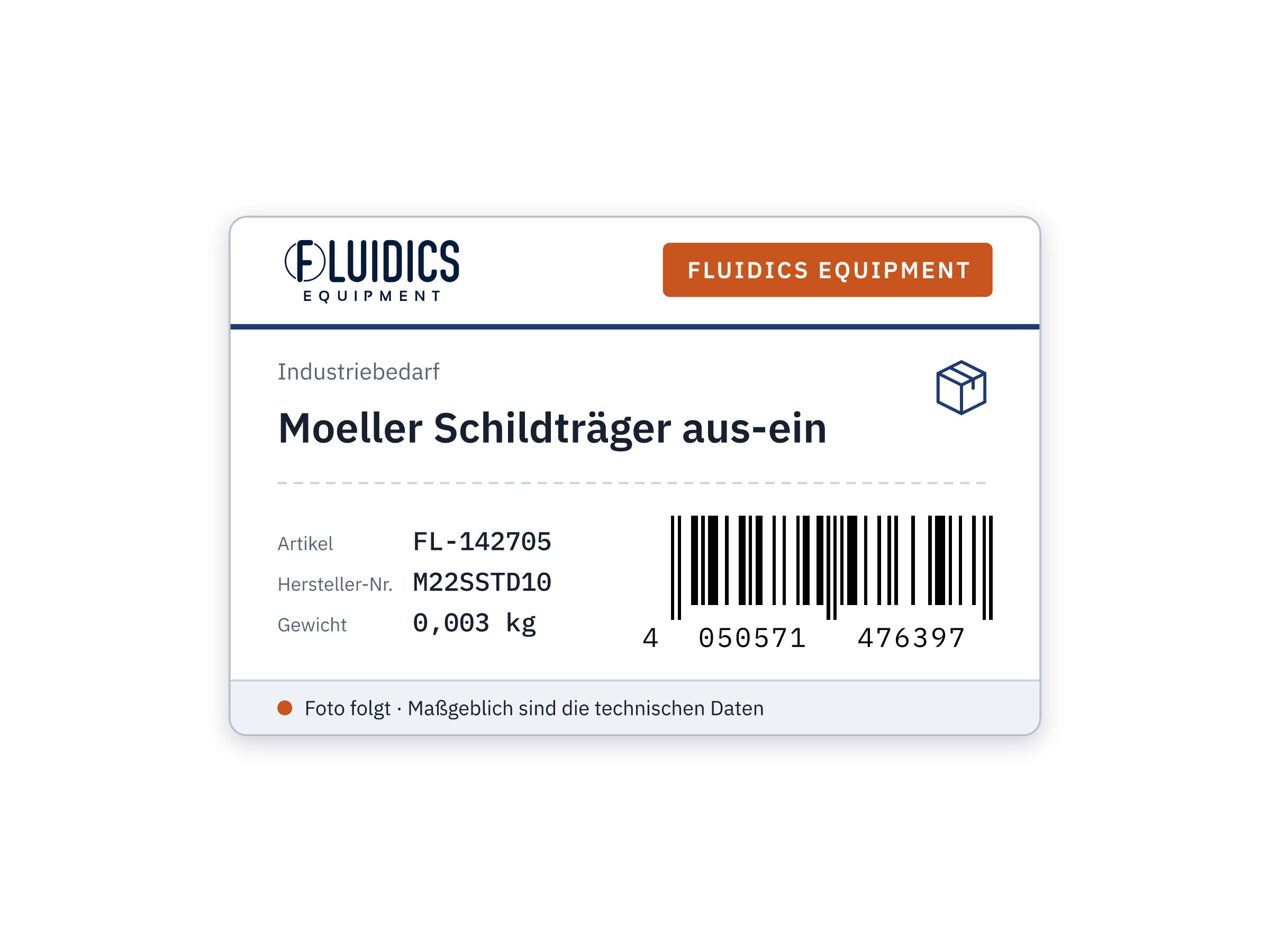 Moeller Schildträger aus-ein