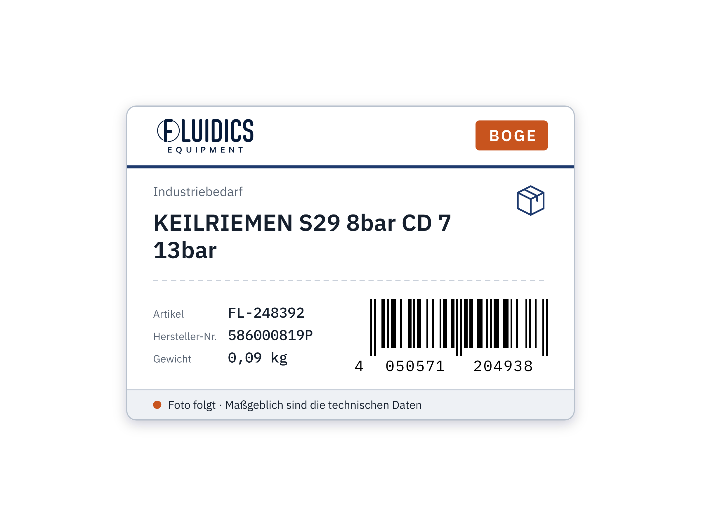 BOGE KEILRIEMEN S29 8bar CD 7 13bar von Boge