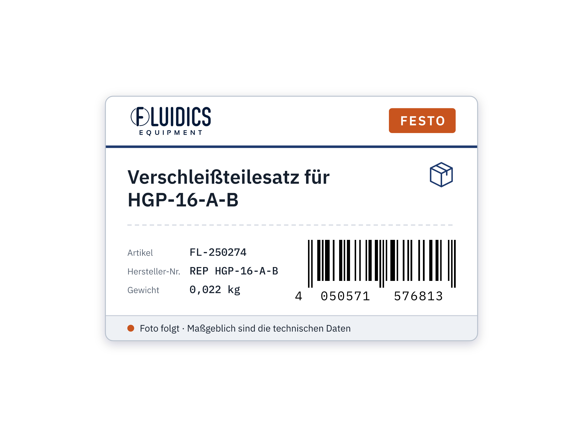 Verschleißteilesatz für HGP-16-A-B von Festo