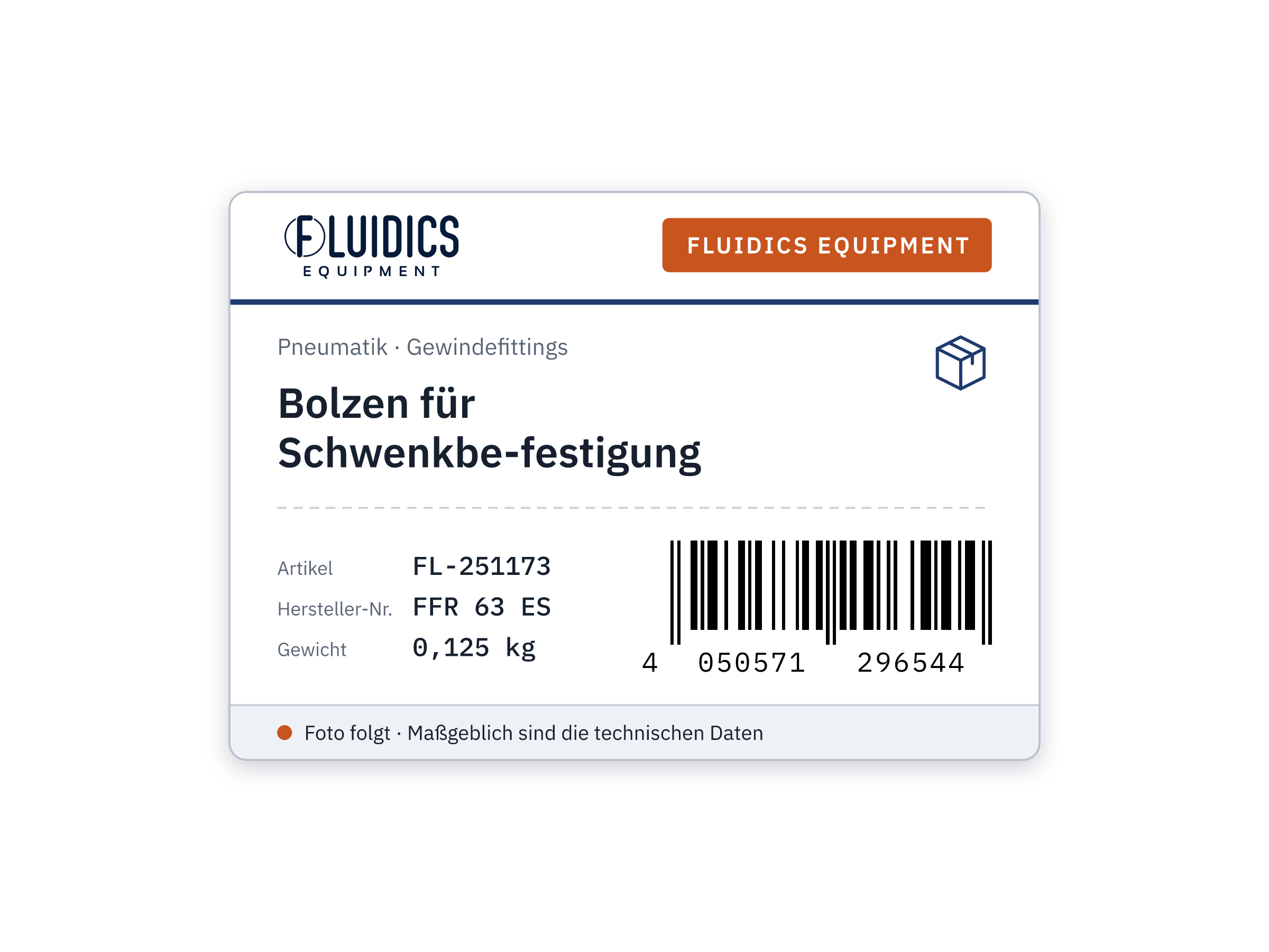 Bolzen für Schwenkbe-festigung