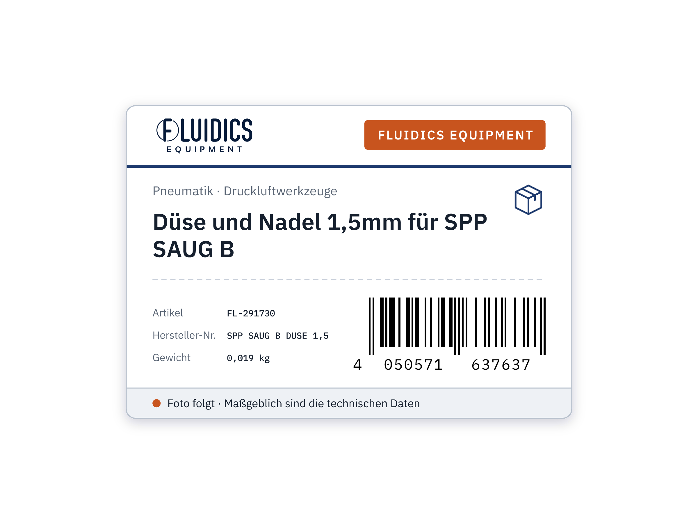 Düse und Nadel 1,5mm für SPP SAUG B