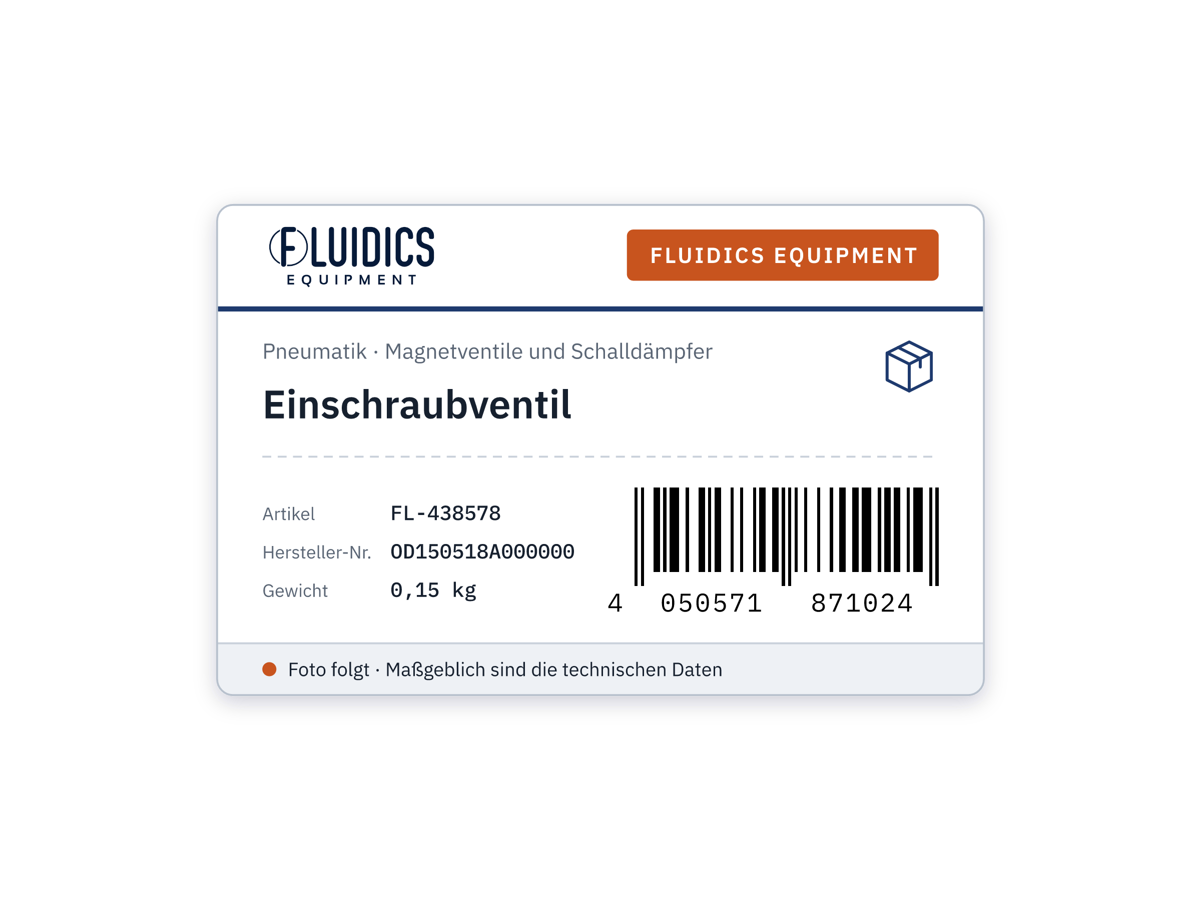 Einschraubventil