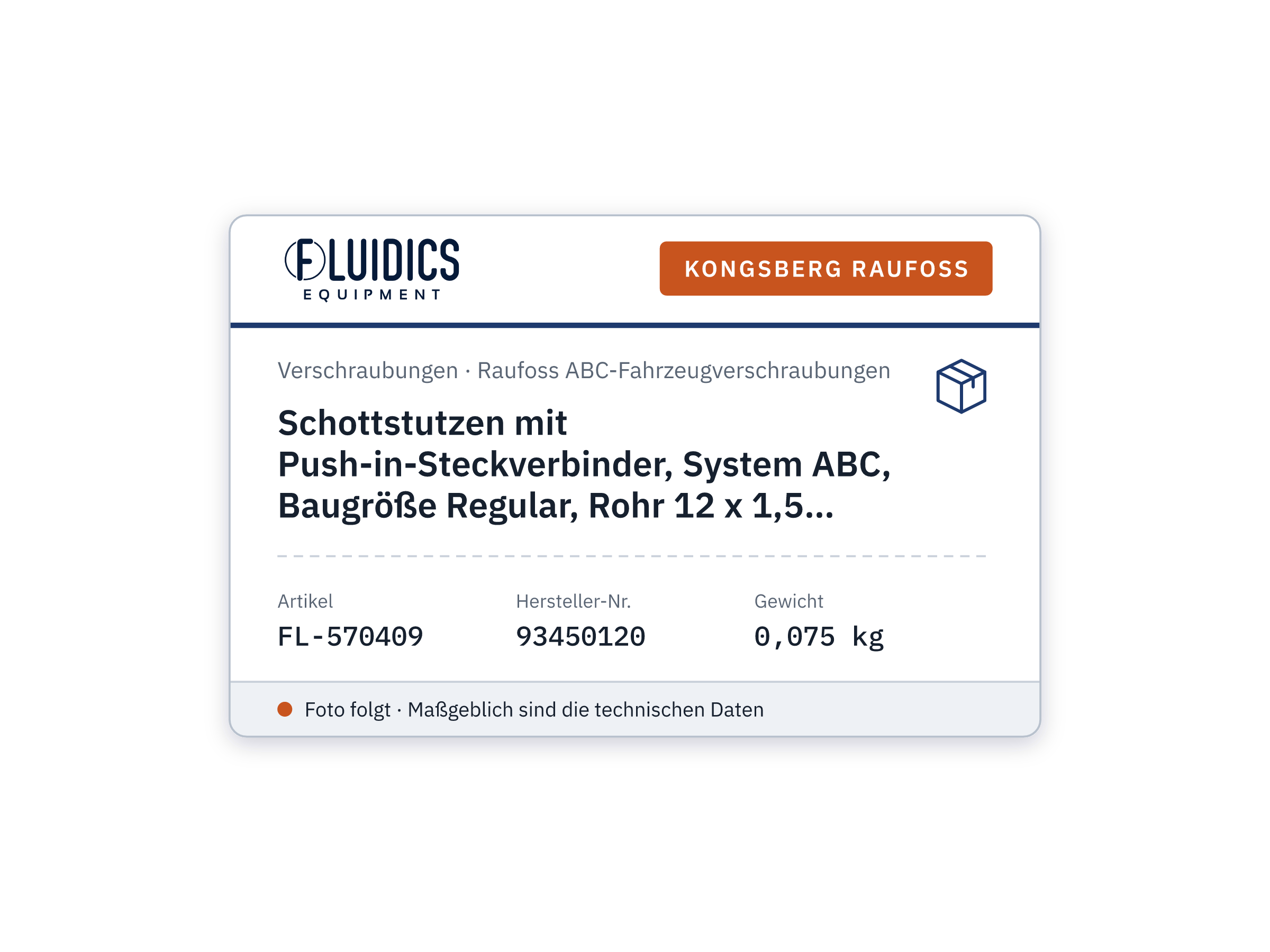 Bulkhead stud with a push-in connector, ABC push-in system, size Regular, tube 12 x 1.5 mm, M24X1,5